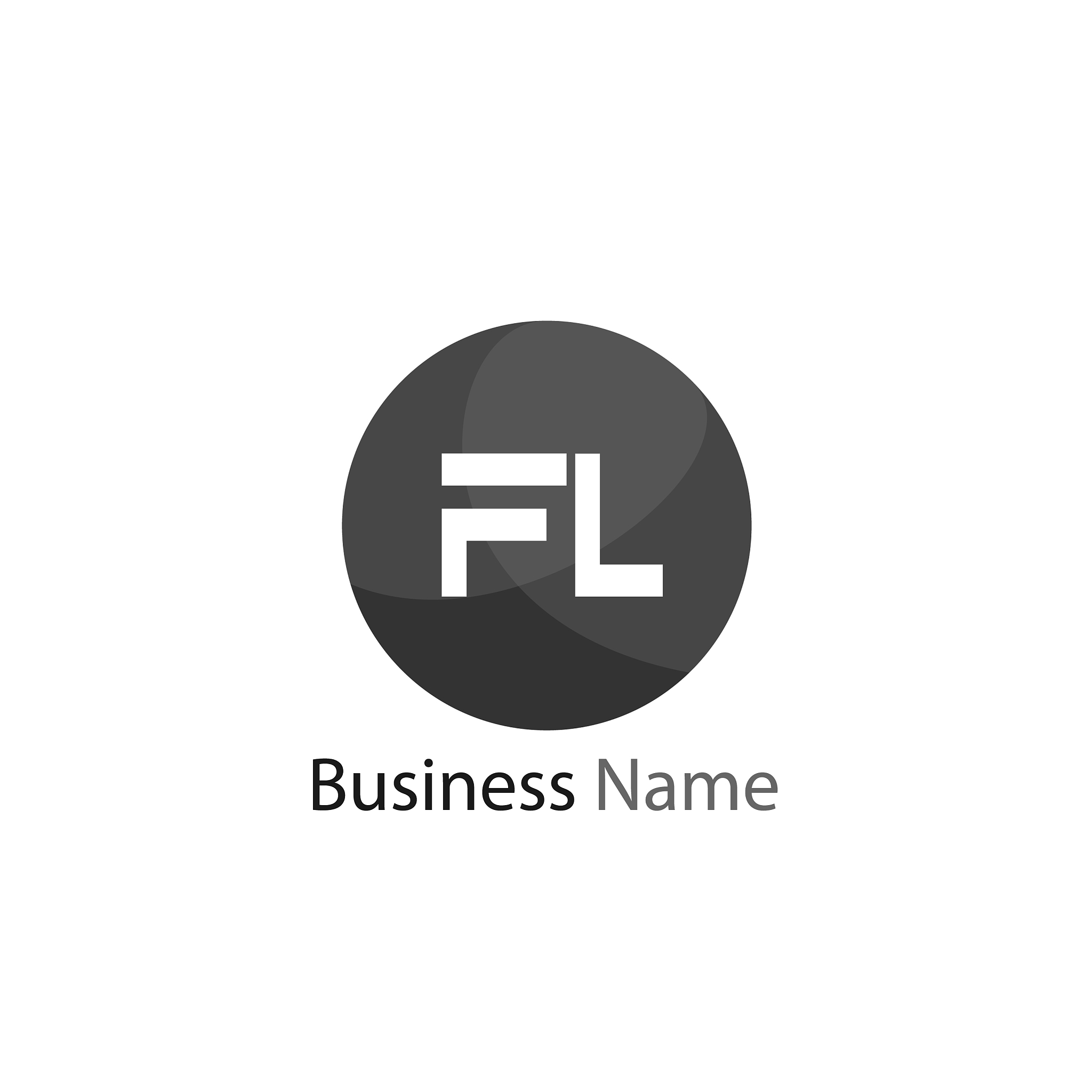 initial letter fl logo template design