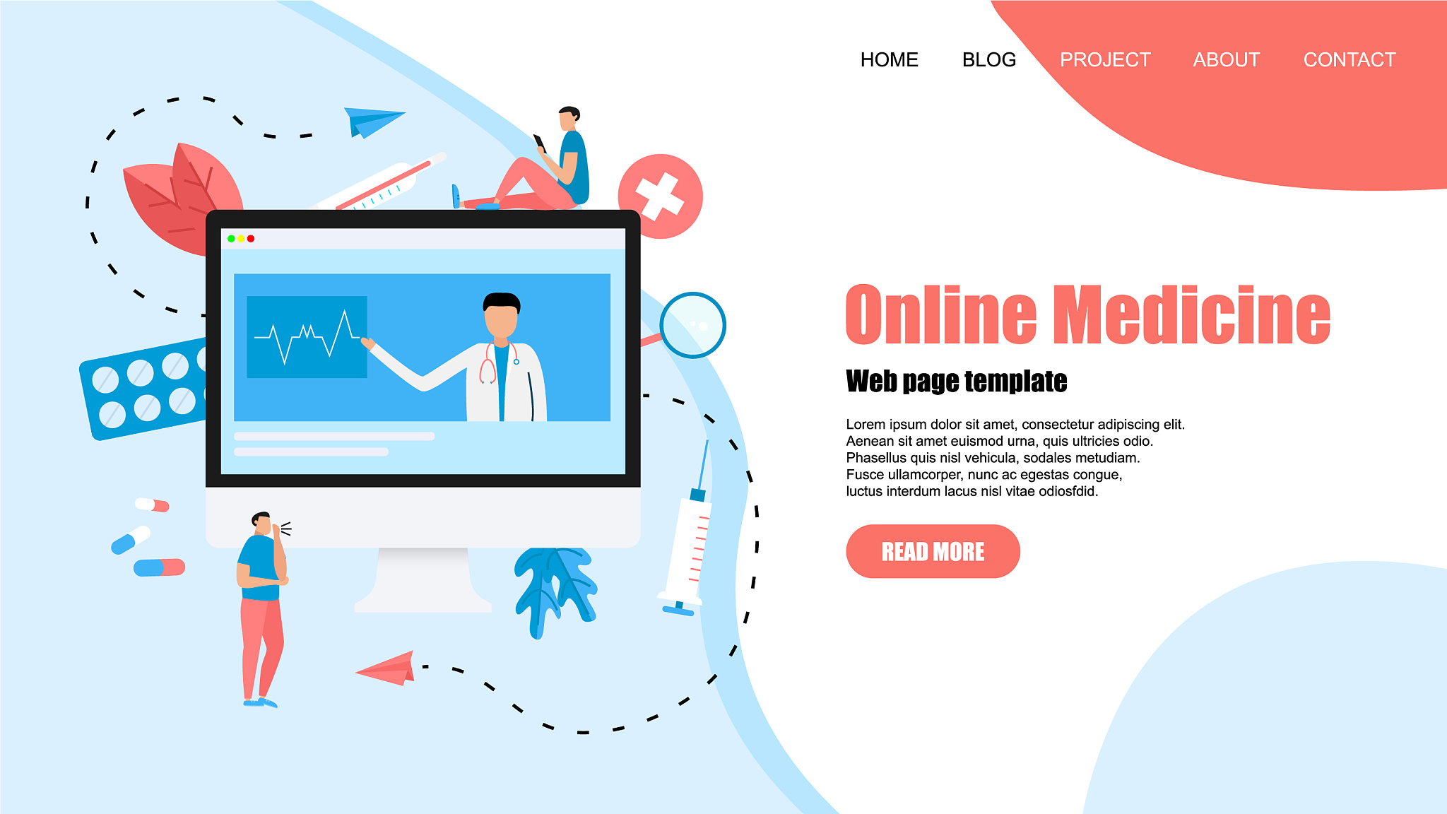 webpage template online medical consultation