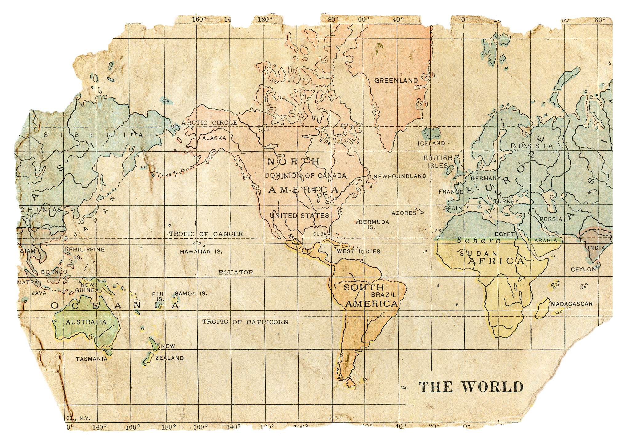 world map 1898