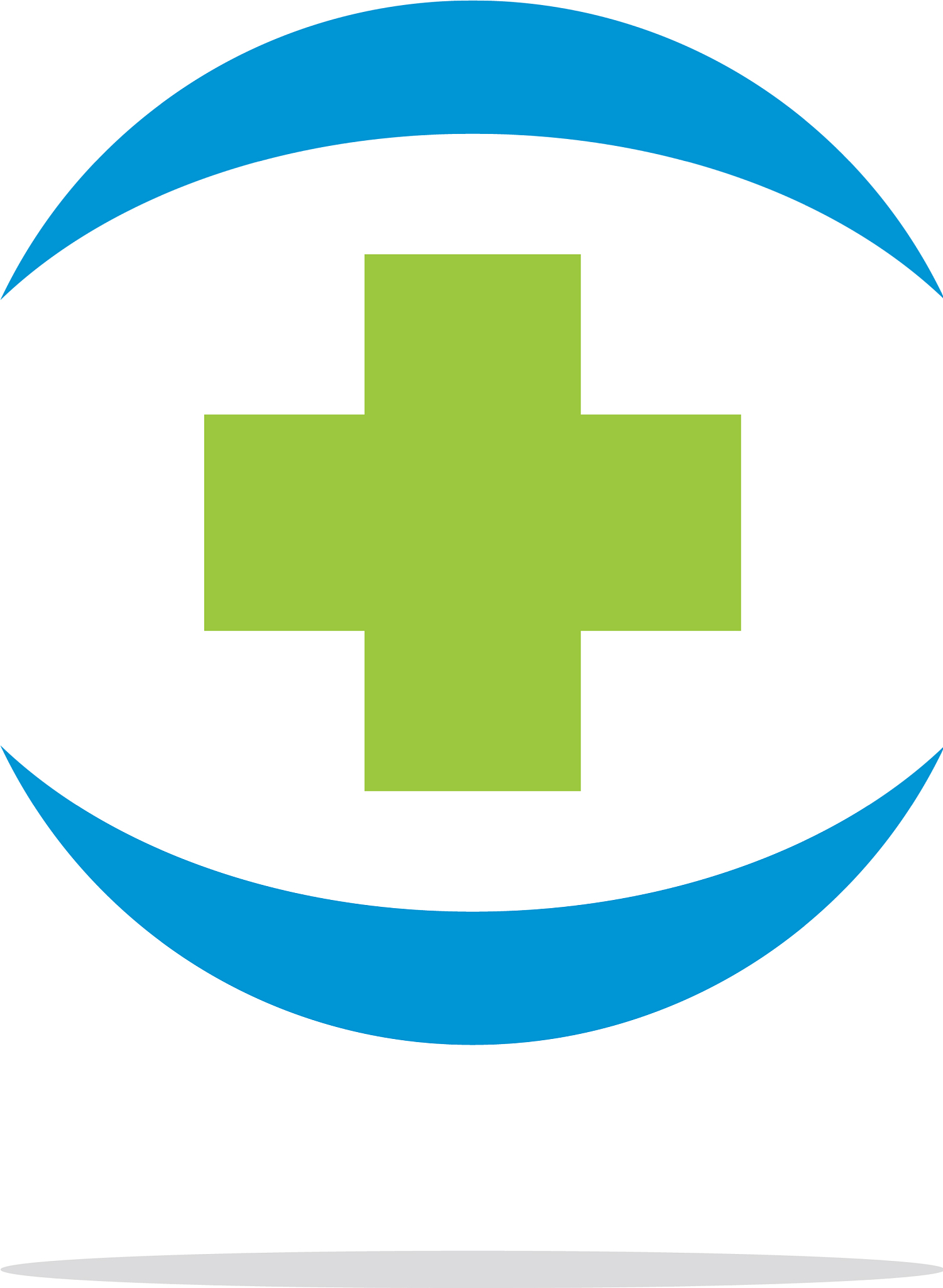 health care cross and circle logo template