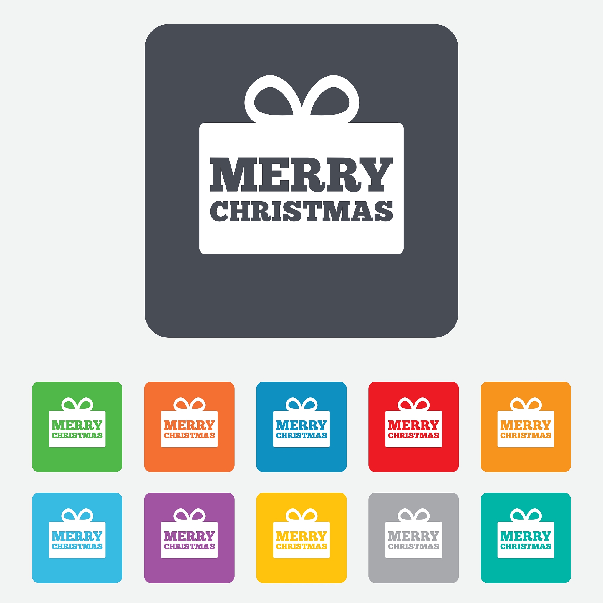 merry christmas gift sign icon present symbol