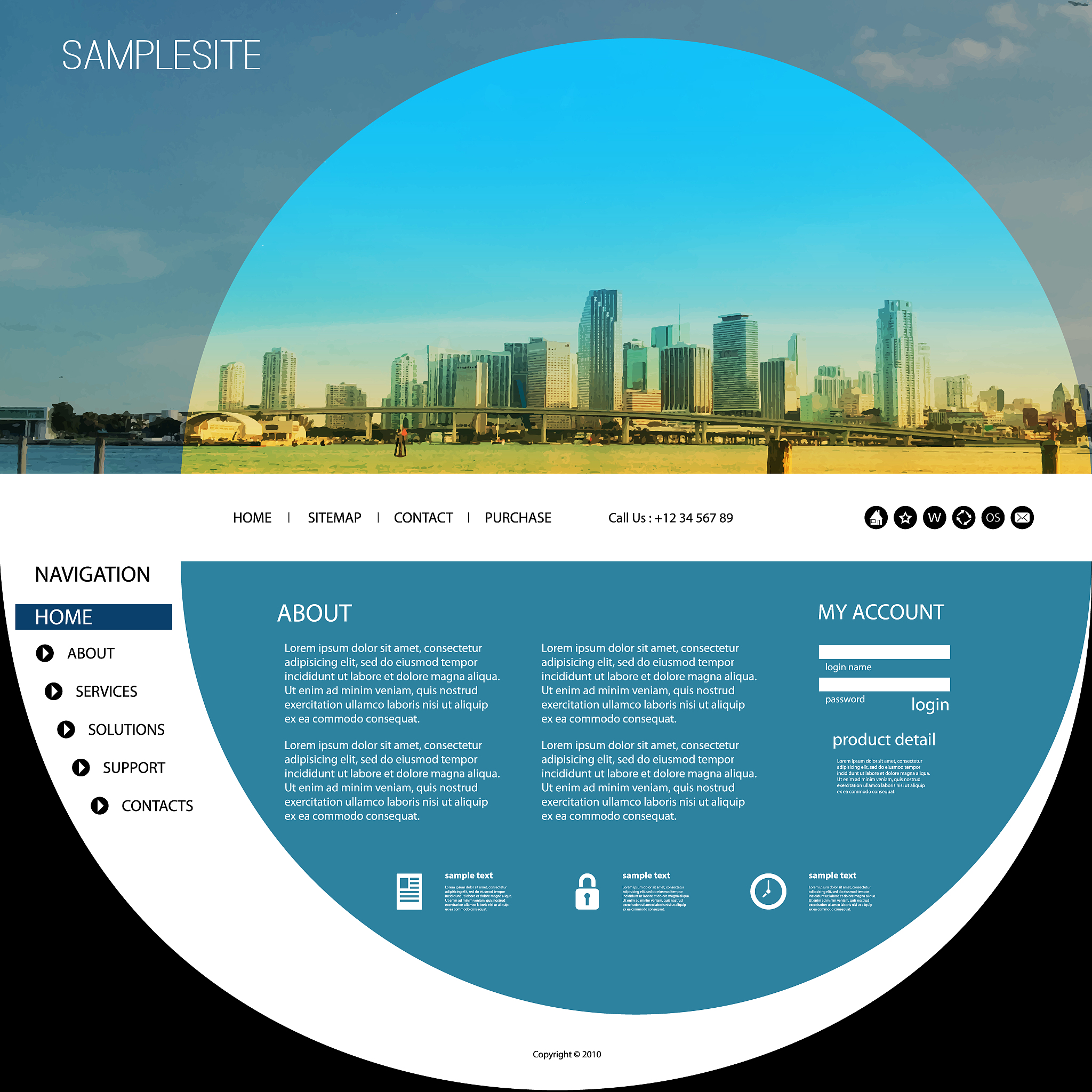 one page website template