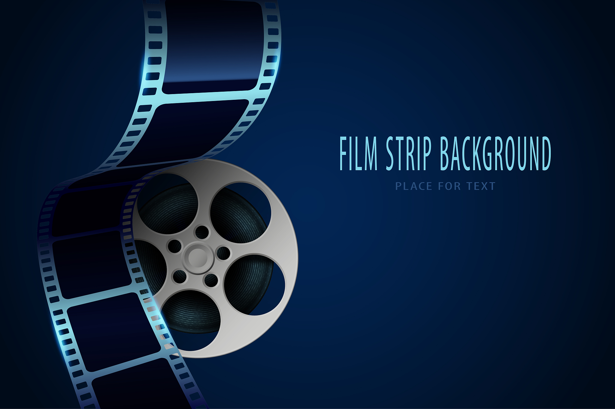 real film strips in waveform with cinema reel. vector poster des
