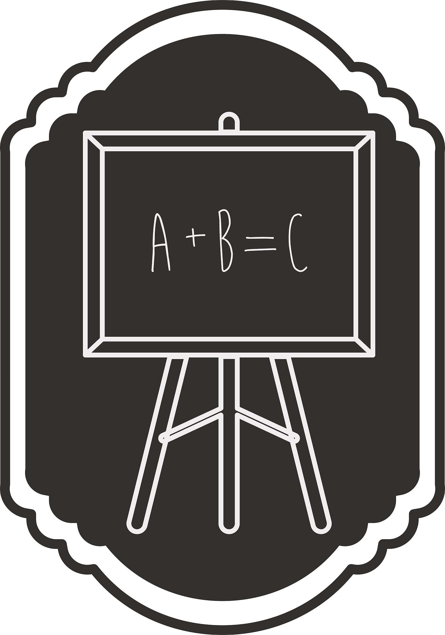 isolated blackboard of school concept design