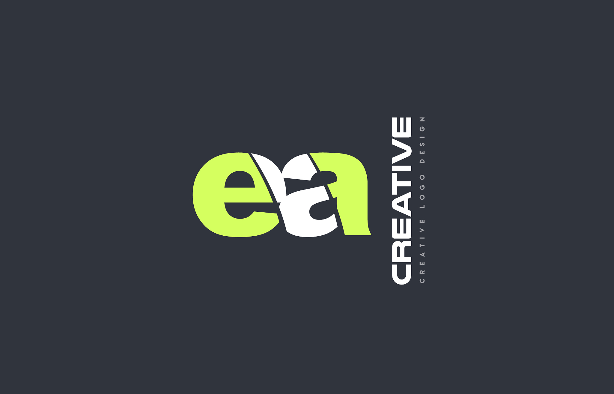 green letter ea e a combination logo icon company