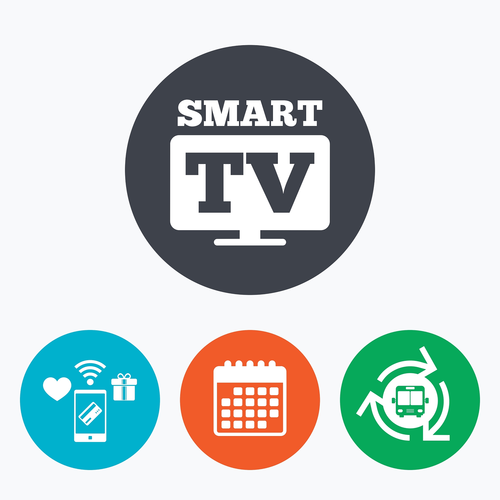 widescreen smart tv sign icon television set