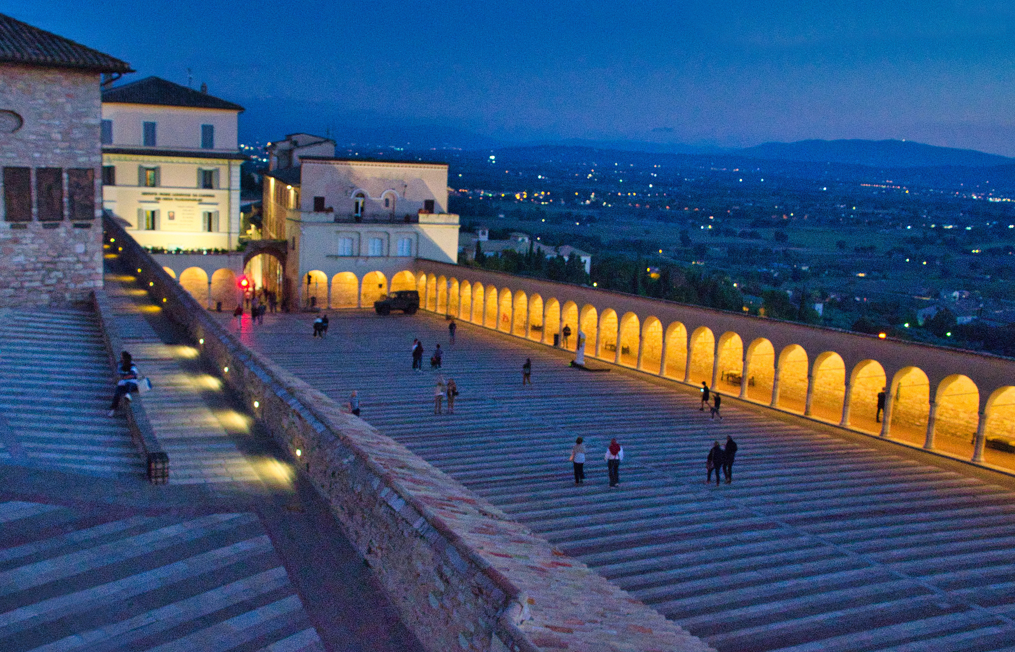lower plaza of the basilica of saint francis assisi
