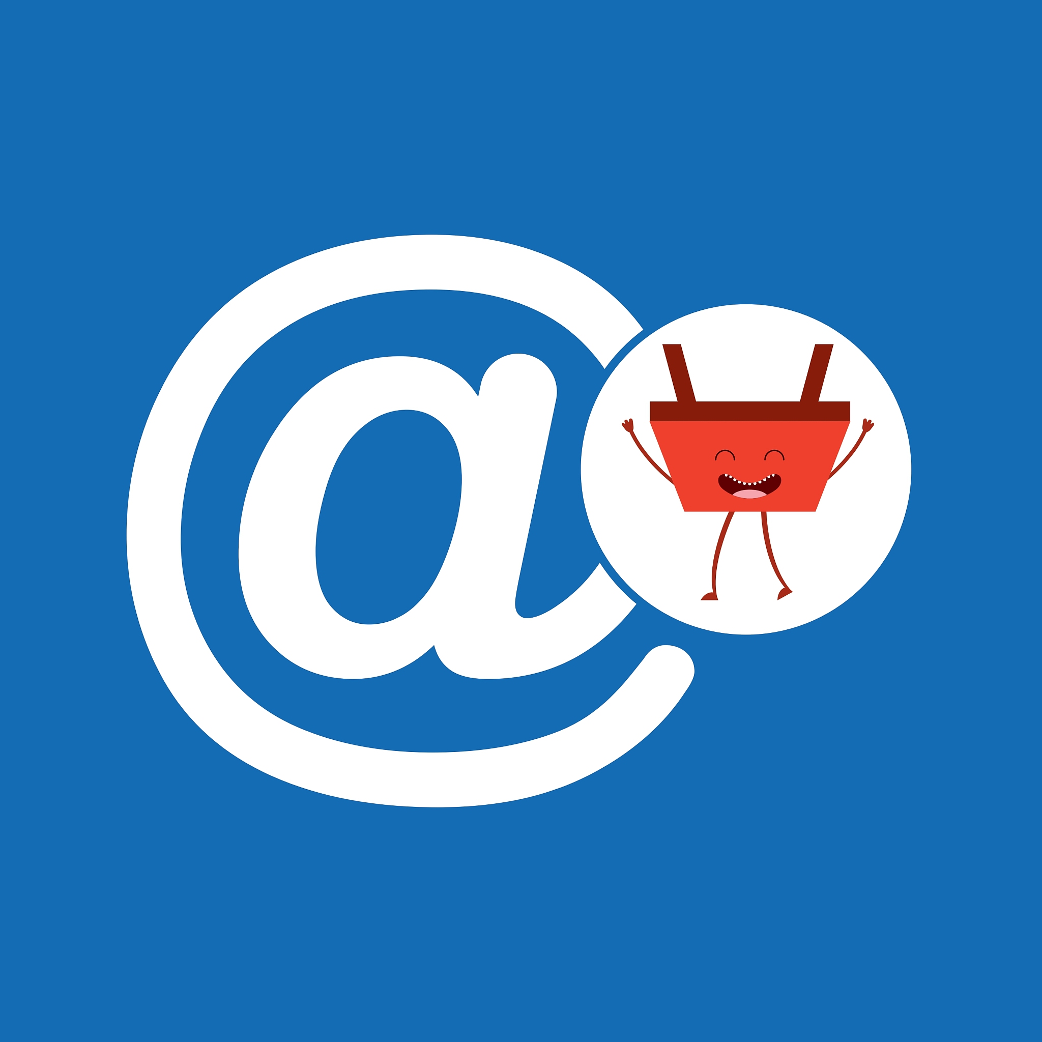 basket red commerce email mail icon