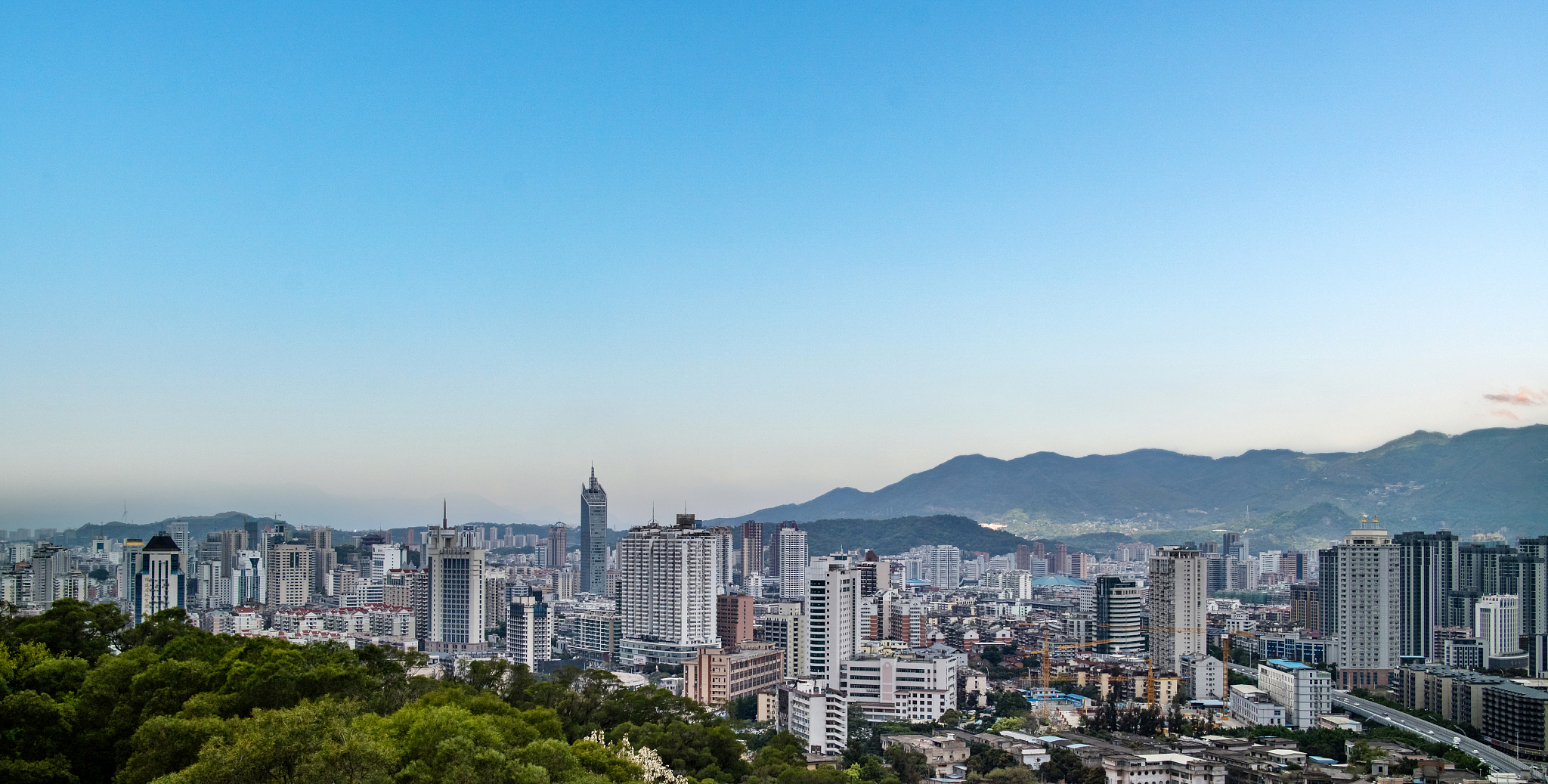 中国福州城市天际线