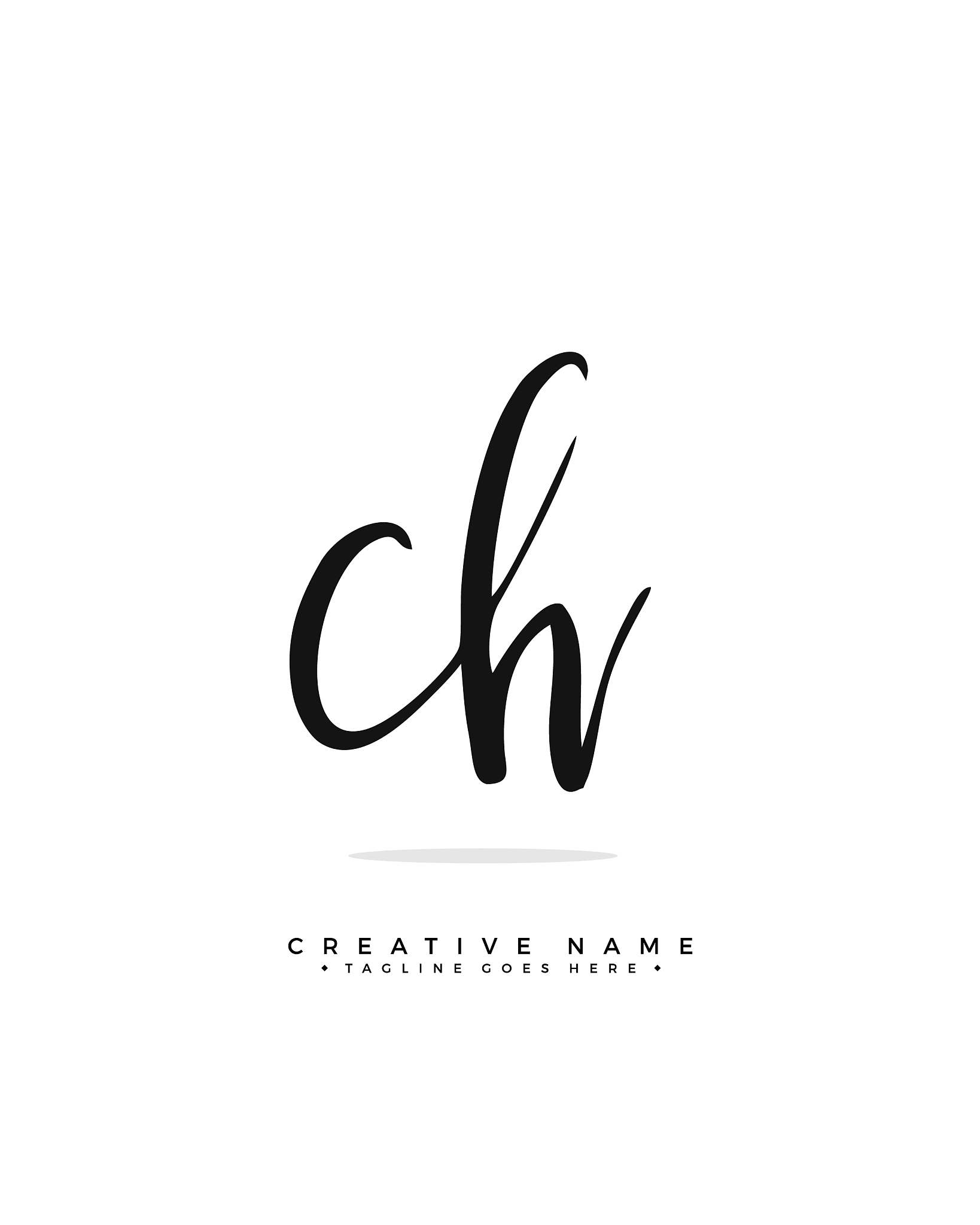 c h ch initial logo signature handwriting
