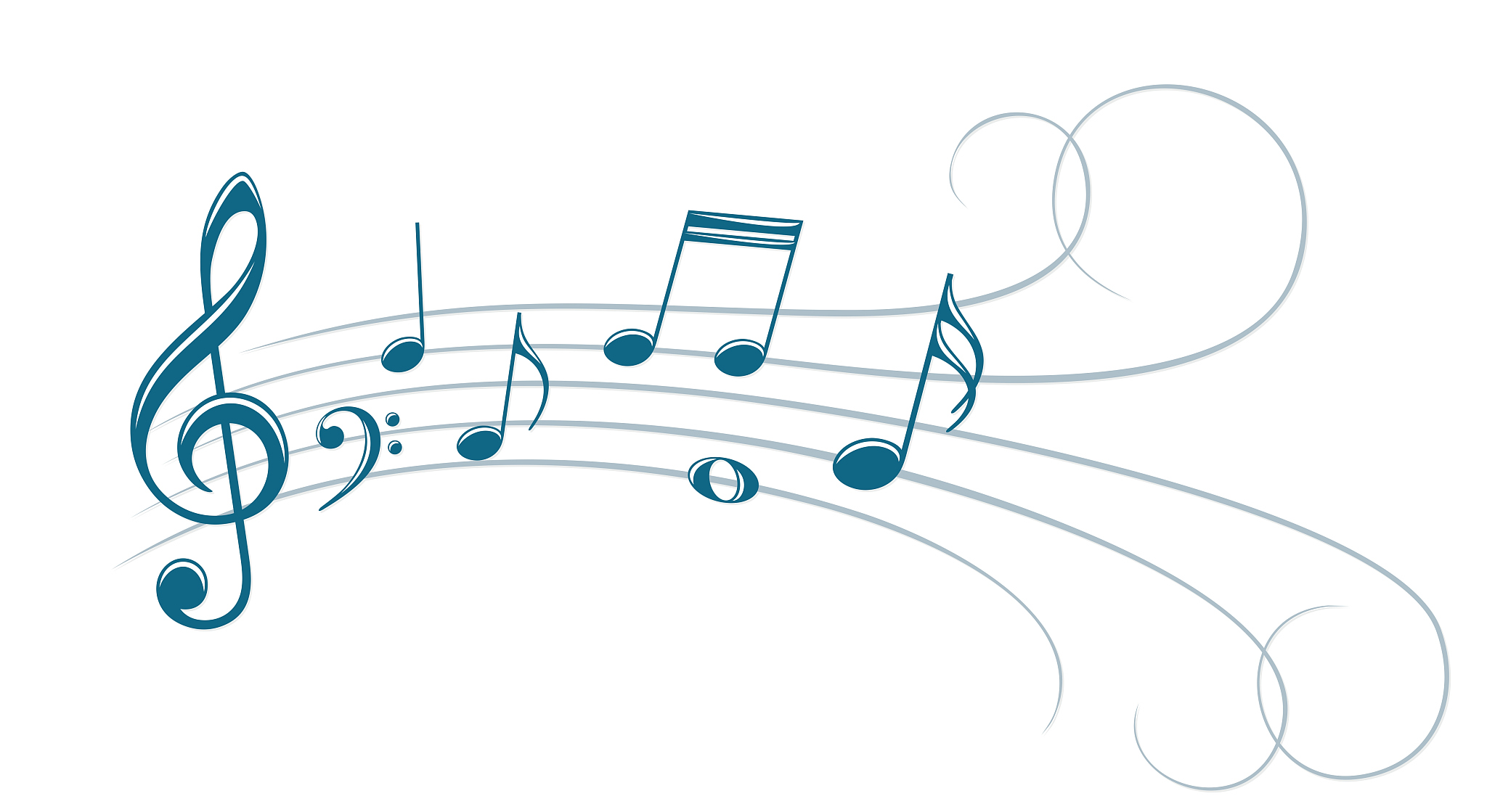 symbol with music notes.