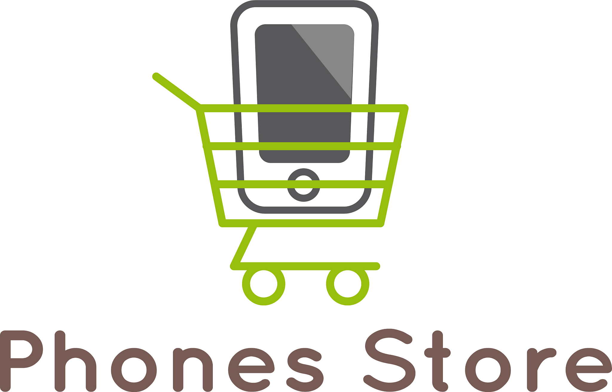 mobile phones store logotype smartphone in