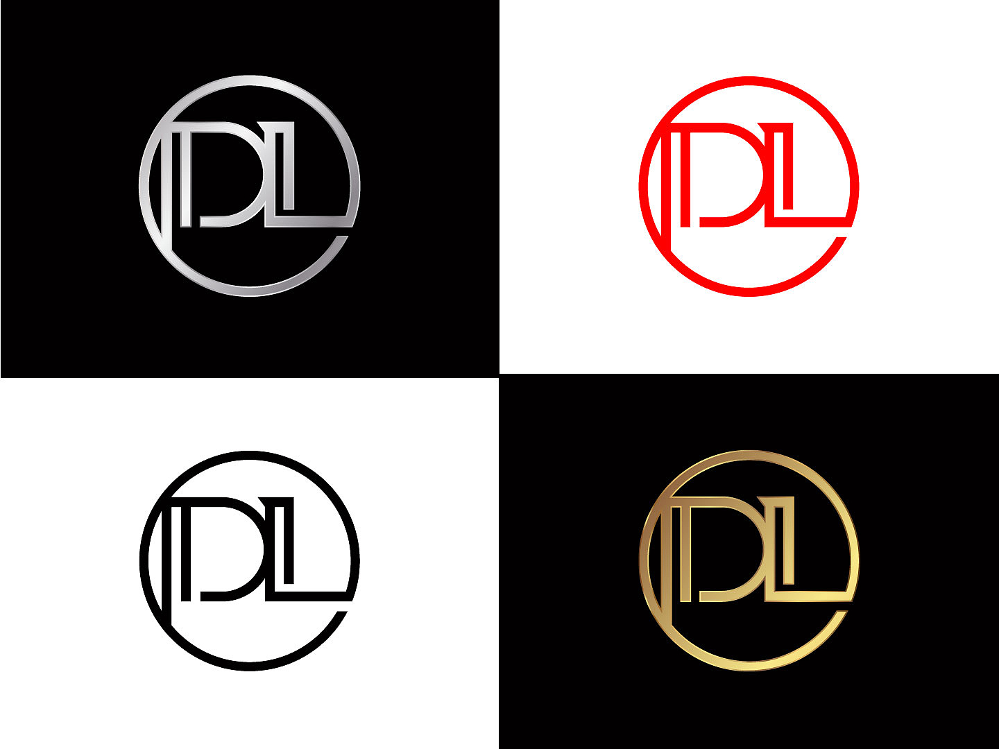 dl circle shape vector design