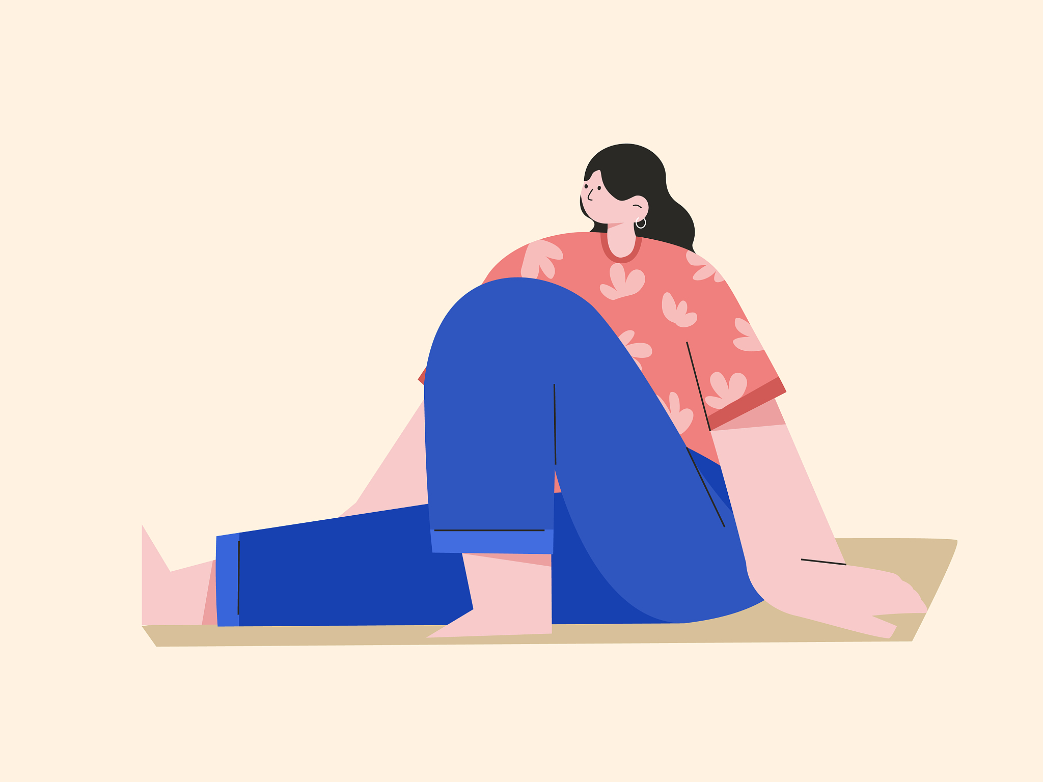 女生 坐姿
