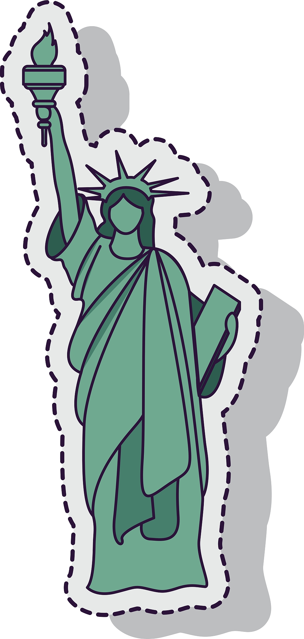 liberty statue isolated icon