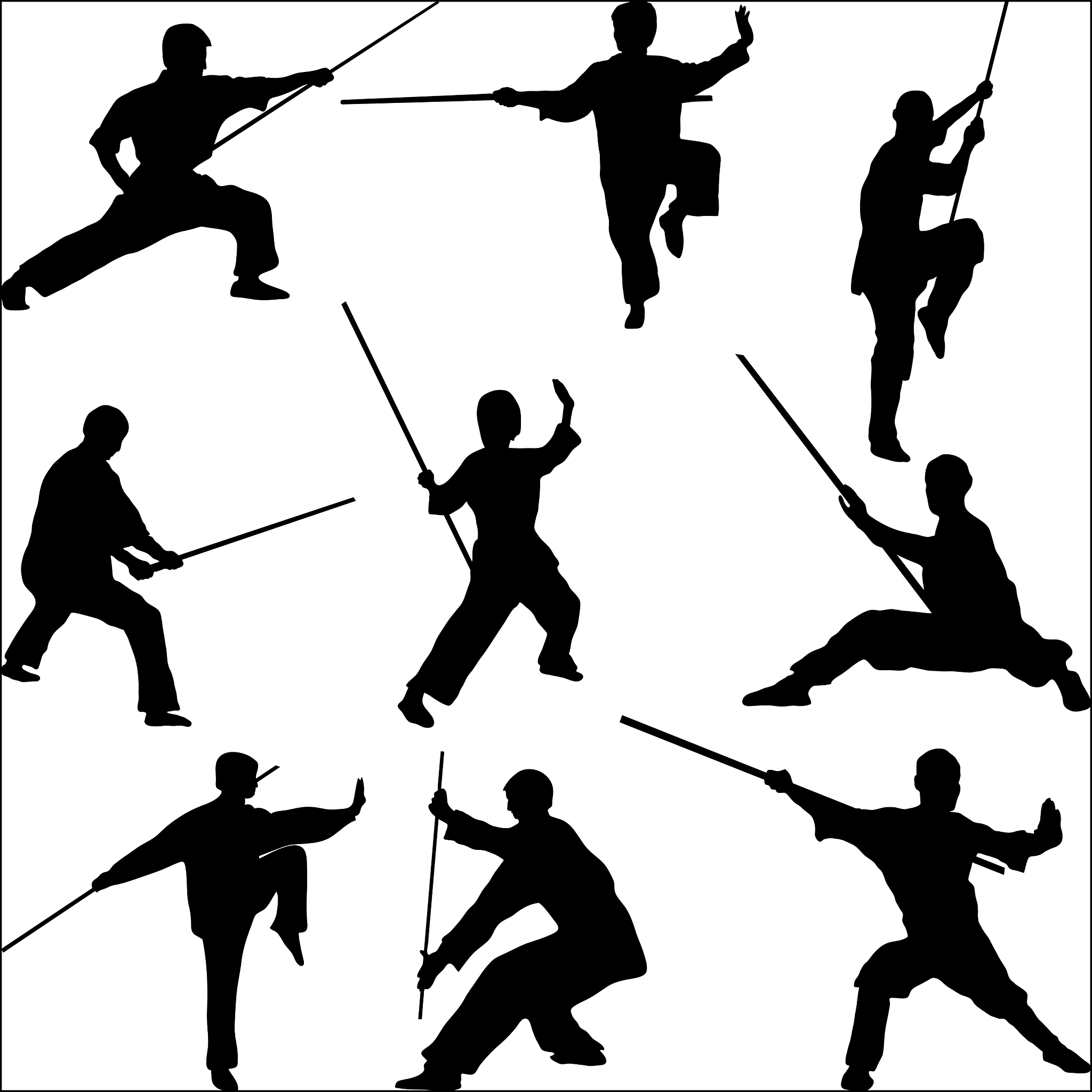 poses with his staff
