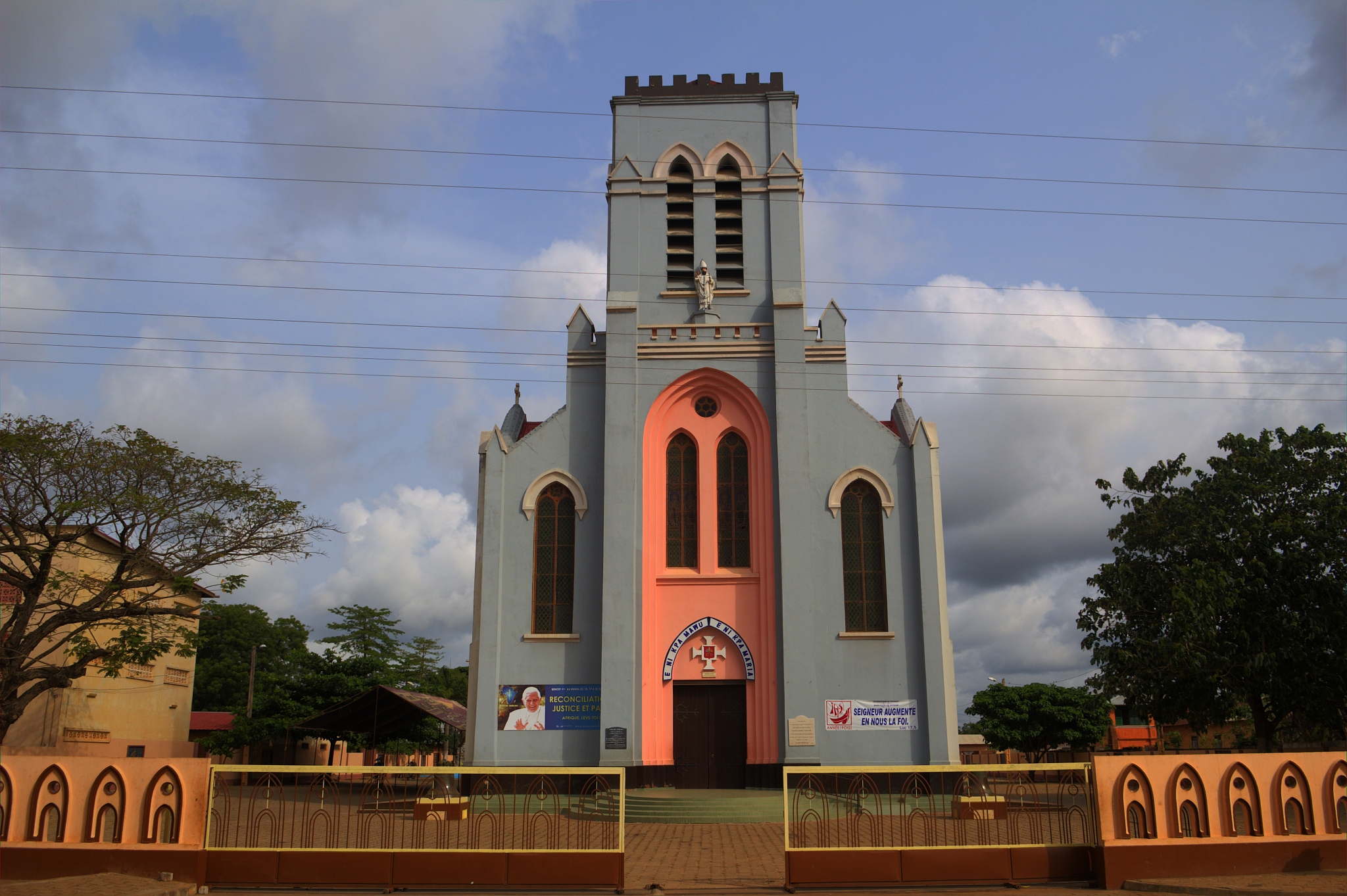 the colonial french church in ouidah, benin.