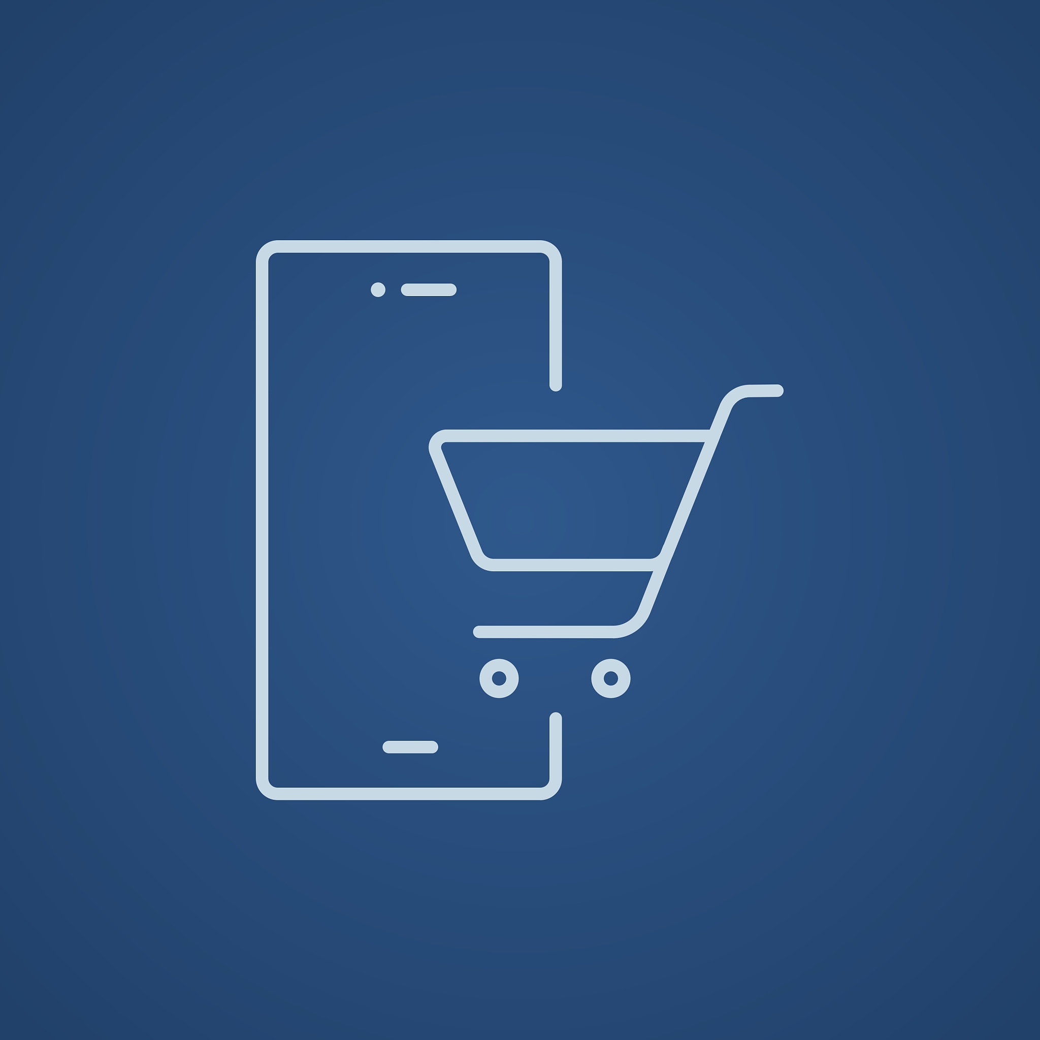 online shopping line icon