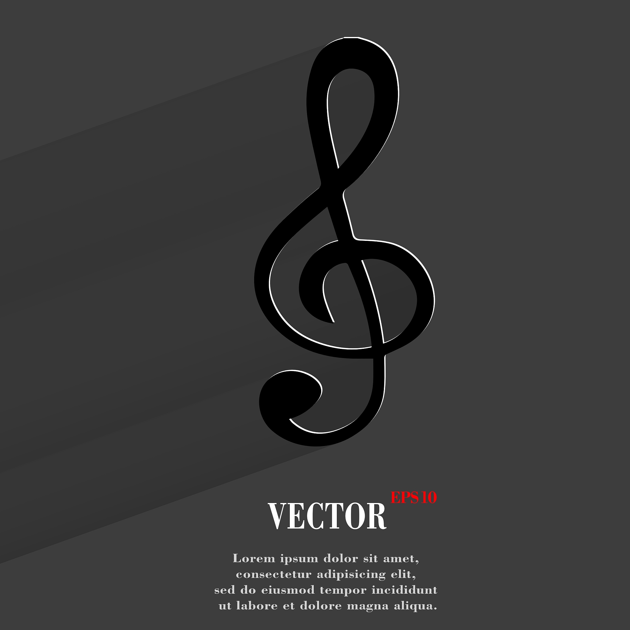 music elements notes web icon flat design