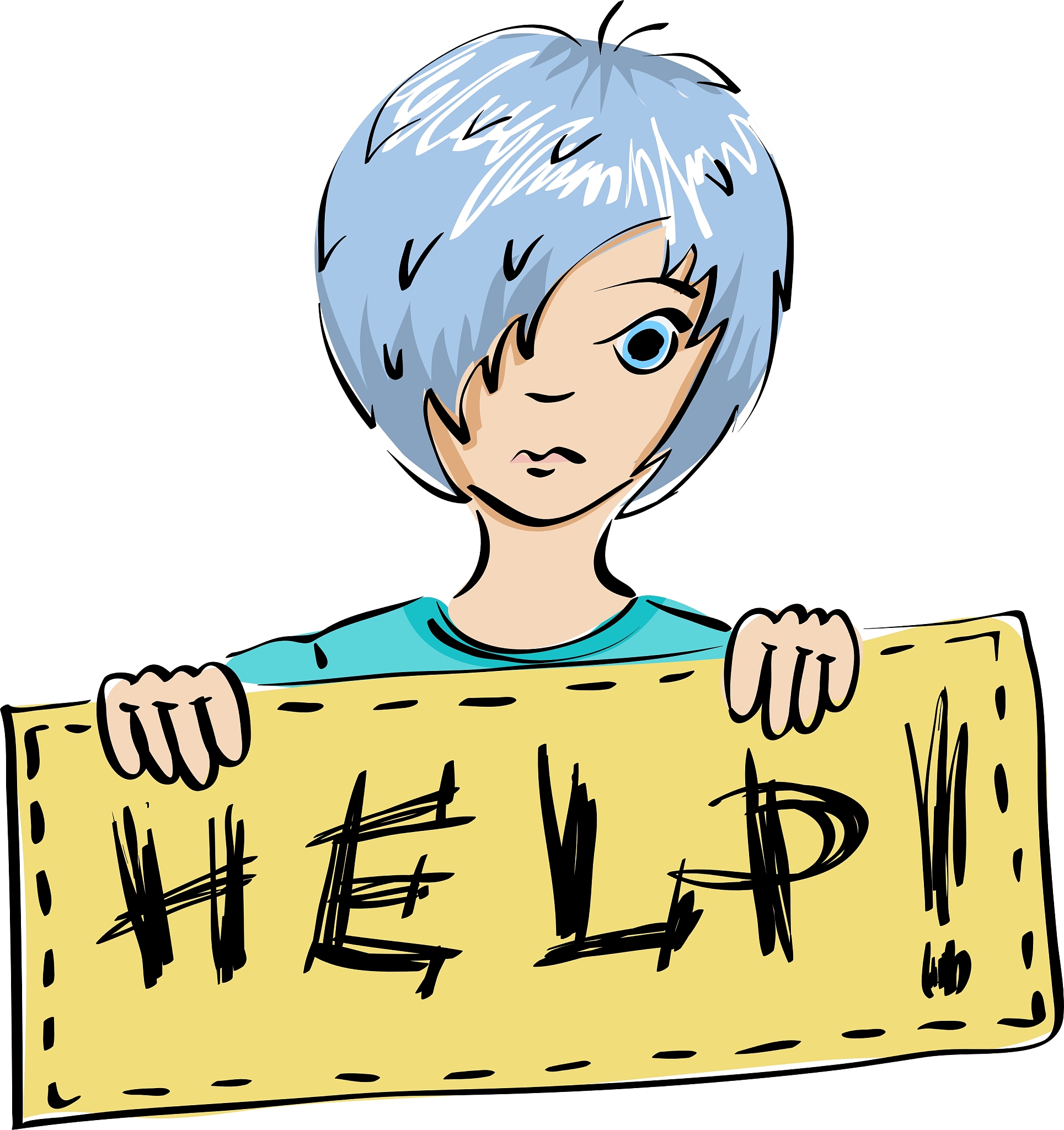 child asks for help