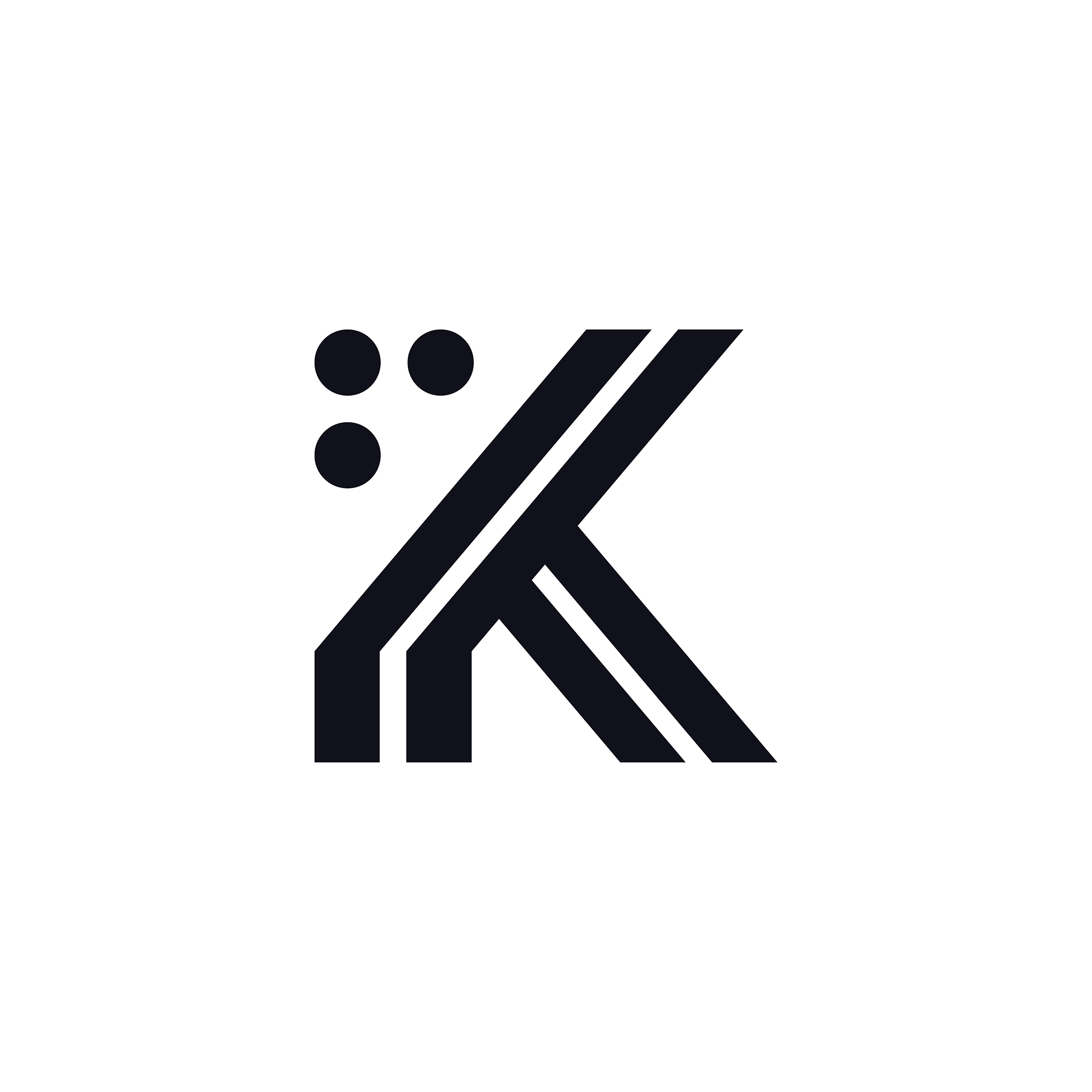logo letter k black and white