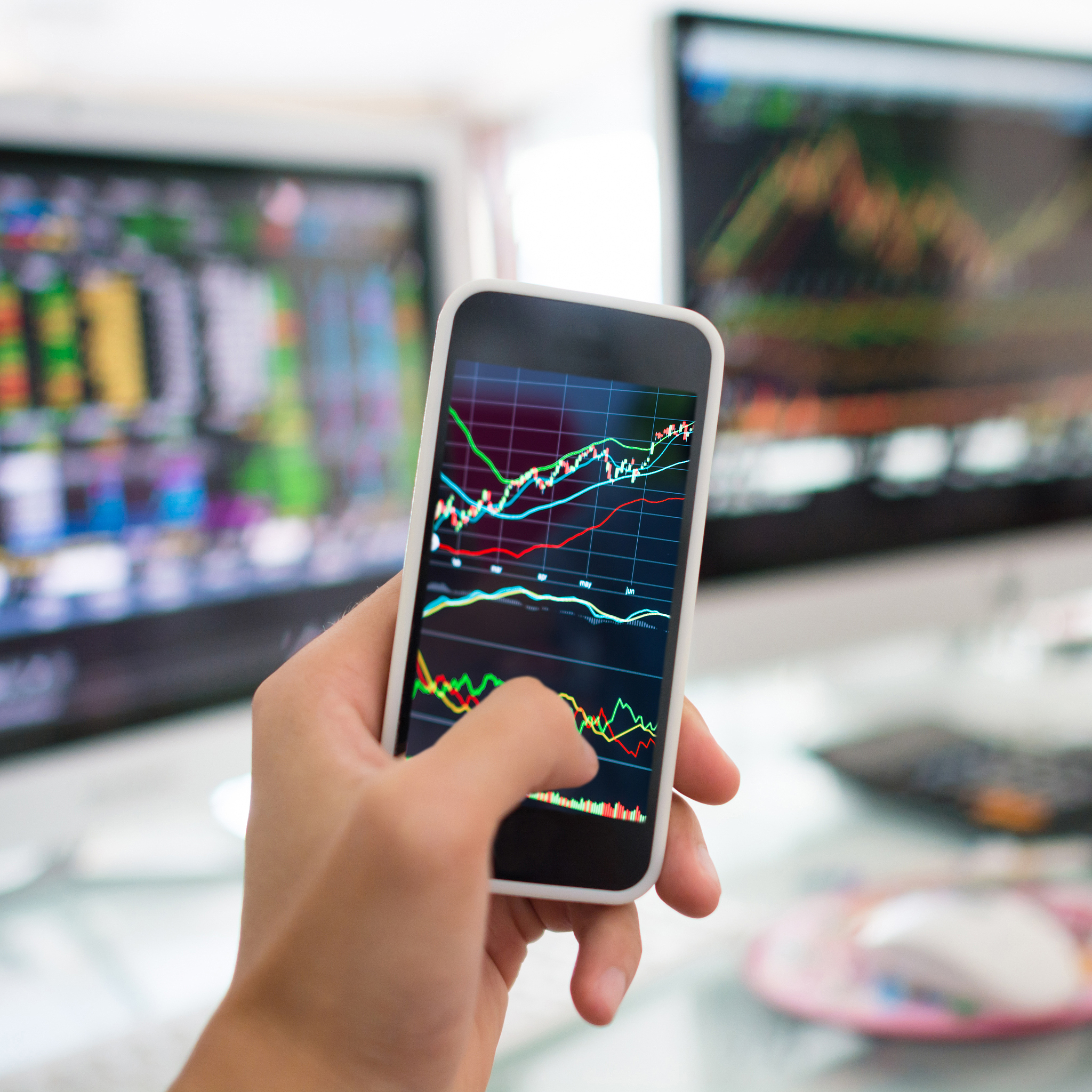 business analysis stock market and finance economic in office