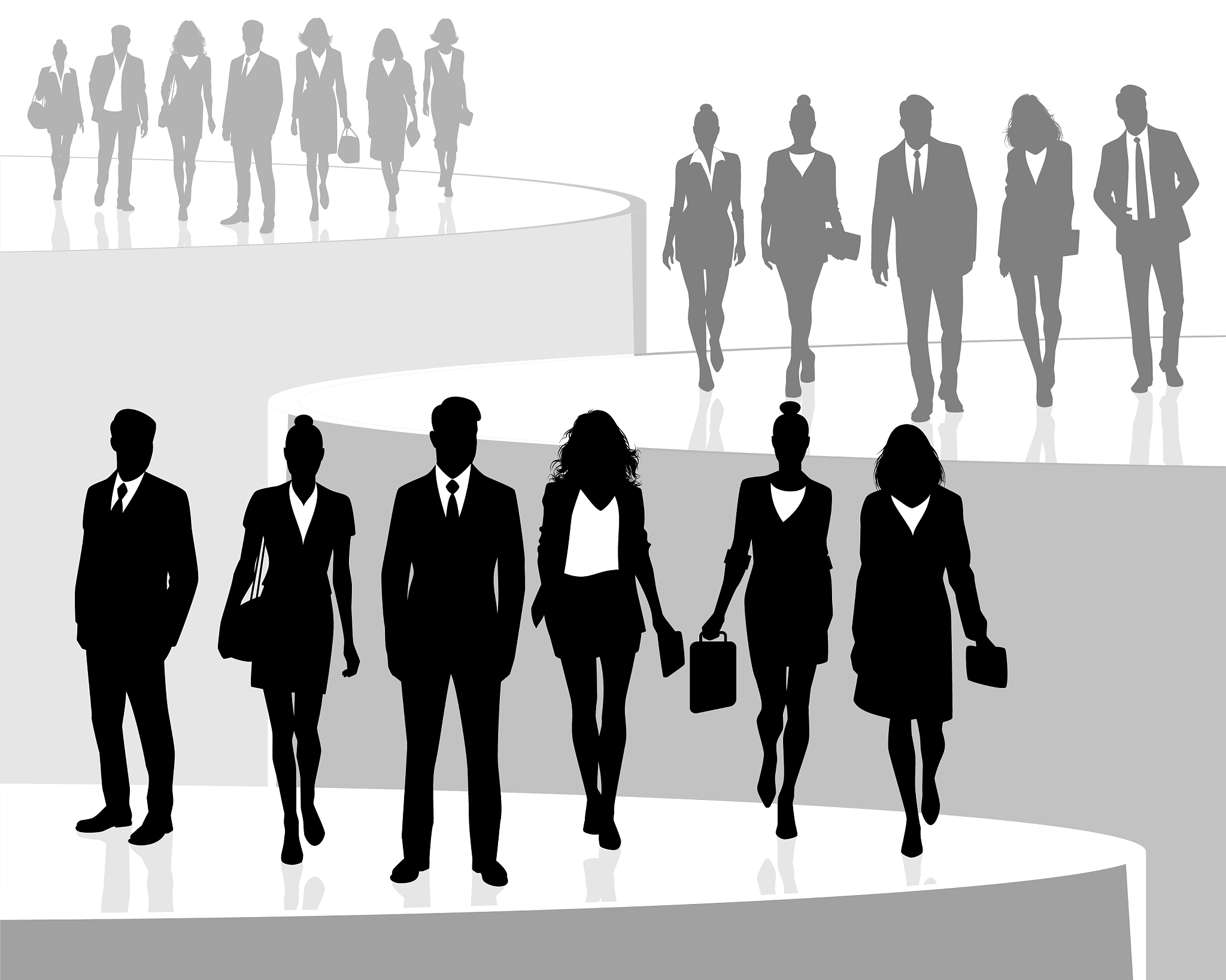 three business people teams