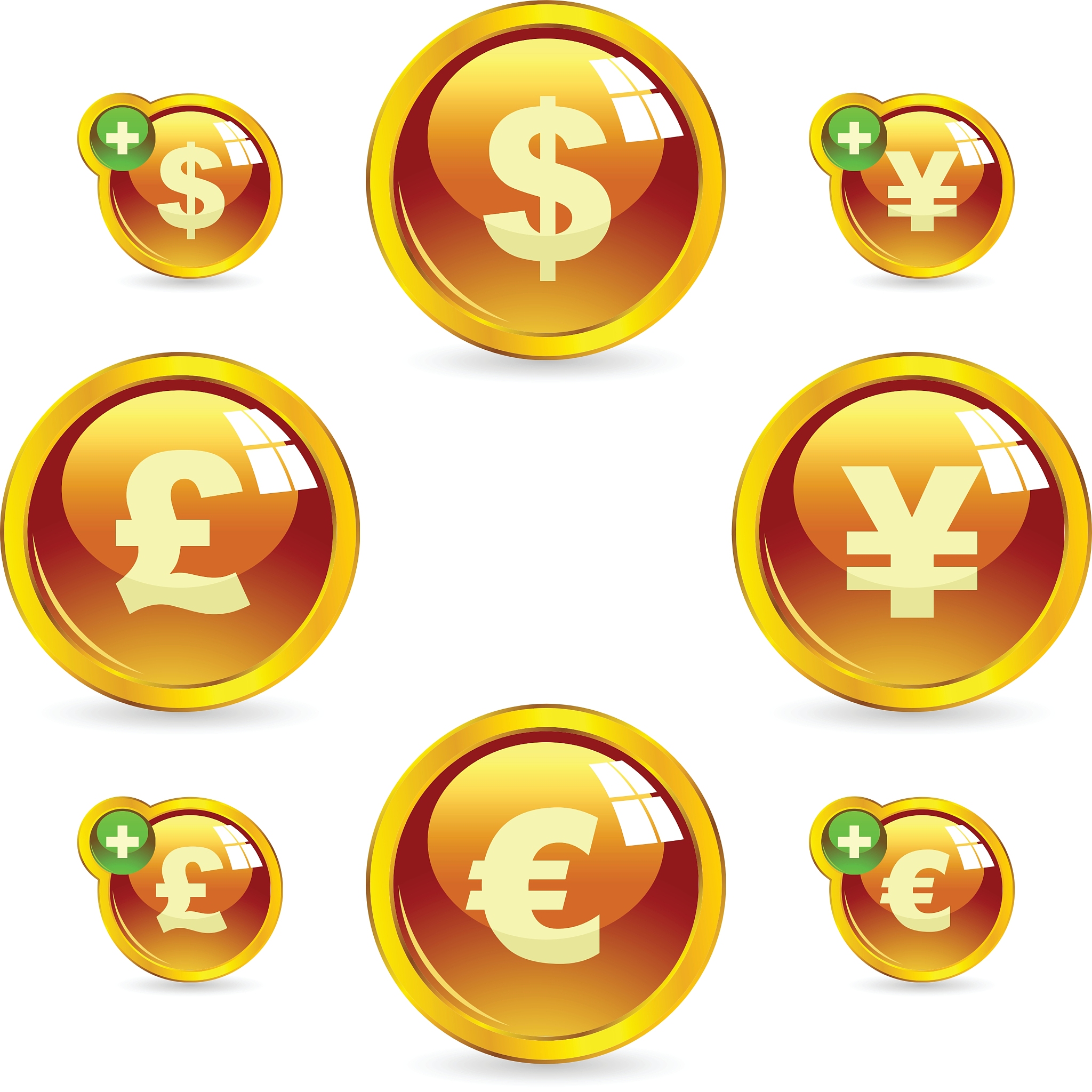 dollar euro yen and pound