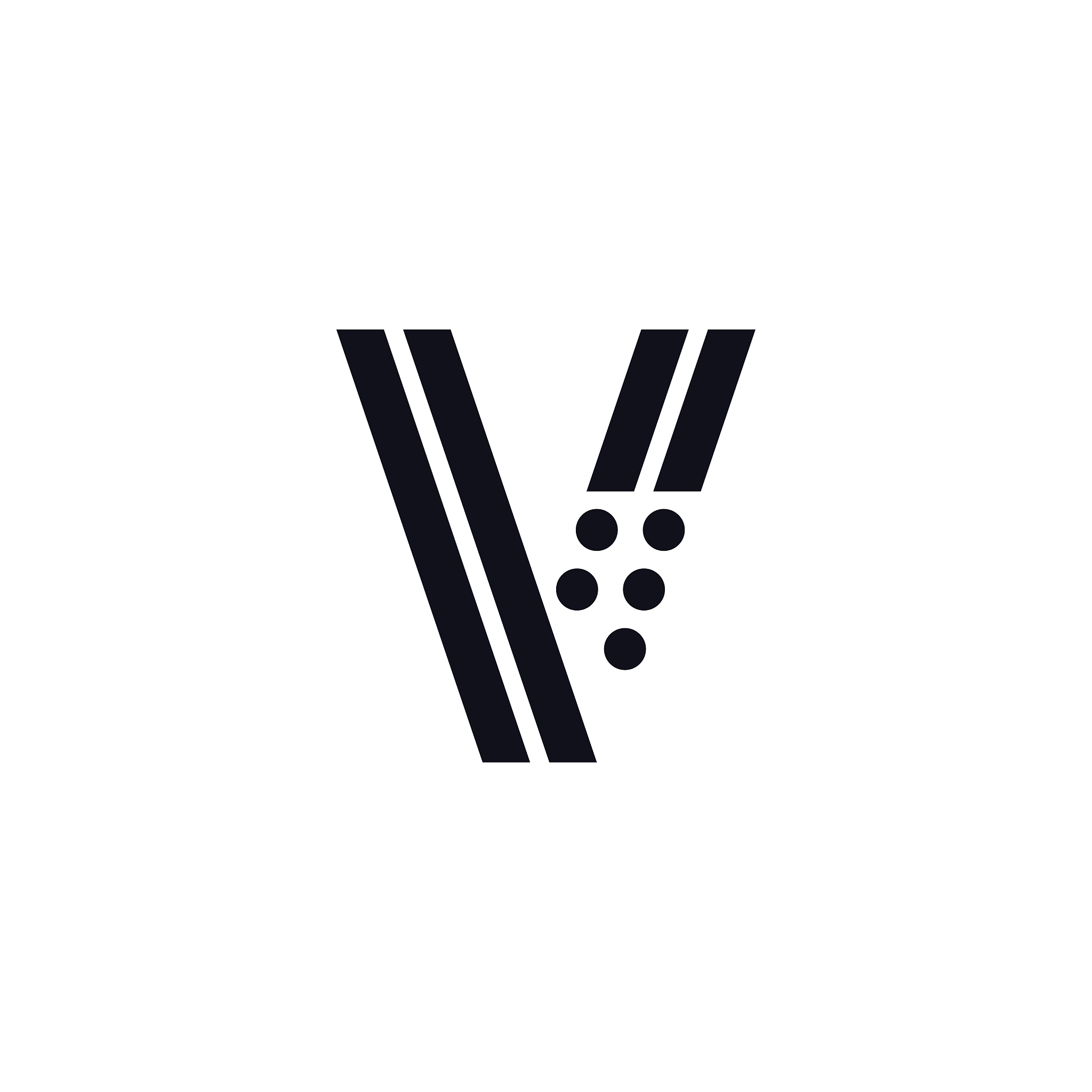 logo letter v black and white
