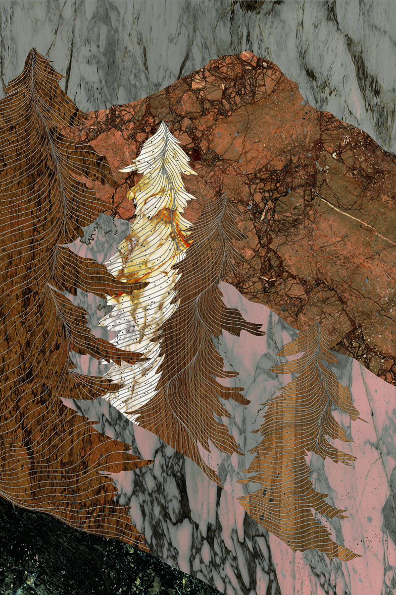 把下面这段话翻译成英文：审美特征去笔墨中心当代水墨画注重笔墨性的特点已被淡化它吸纳了西方现代艺术的表现形式和观念画家开始运用制作、拼贴的艺术手法进行创作一些材料被赋予特殊价值。对笔墨的反叛除了把传统笔墨的范式打破以外还加入了新的媒介材料对光影的描绘平面构成的运用都是对笔墨本体的反叛。另外水墨画以前舍弃的色彩又重新焕发生机。起初在画面中笔墨还能处于主要地位到后来这些媒材、形式、色彩也和笔墨同样重要了