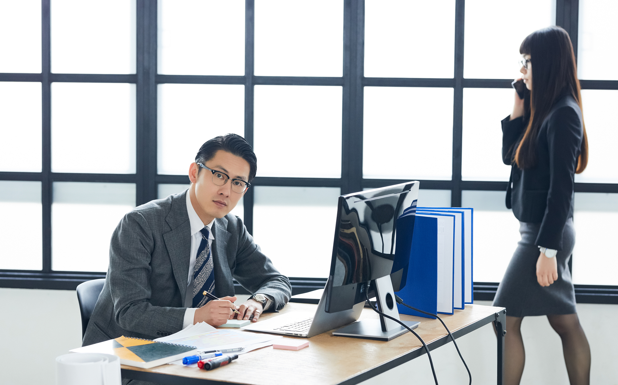 people working in a creative office