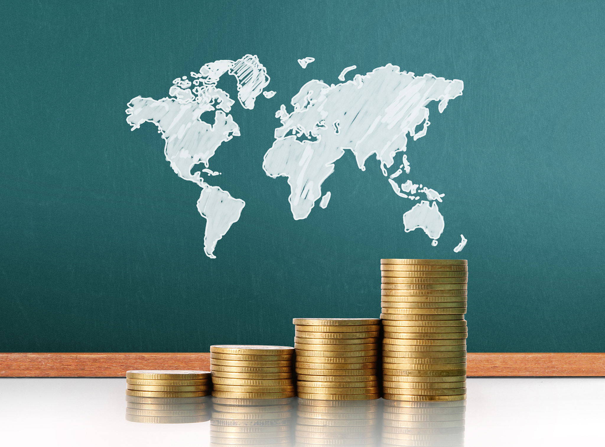 coins graph stock market