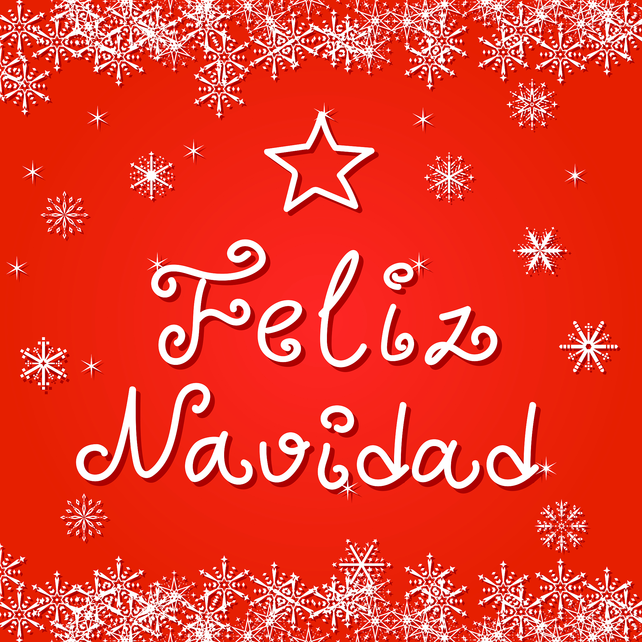 feliz navidad handwriting greeting card