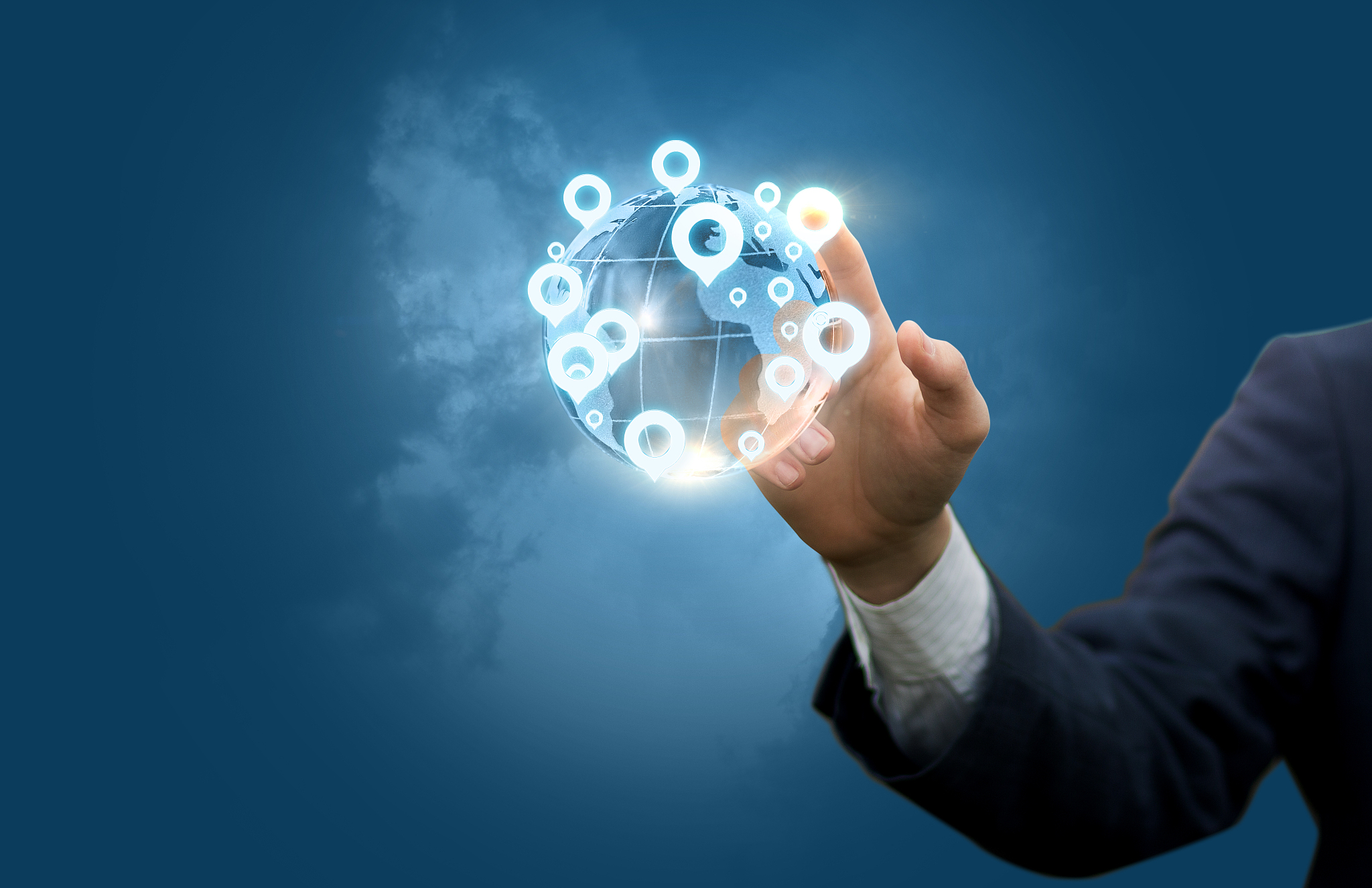 places on the globe for business.