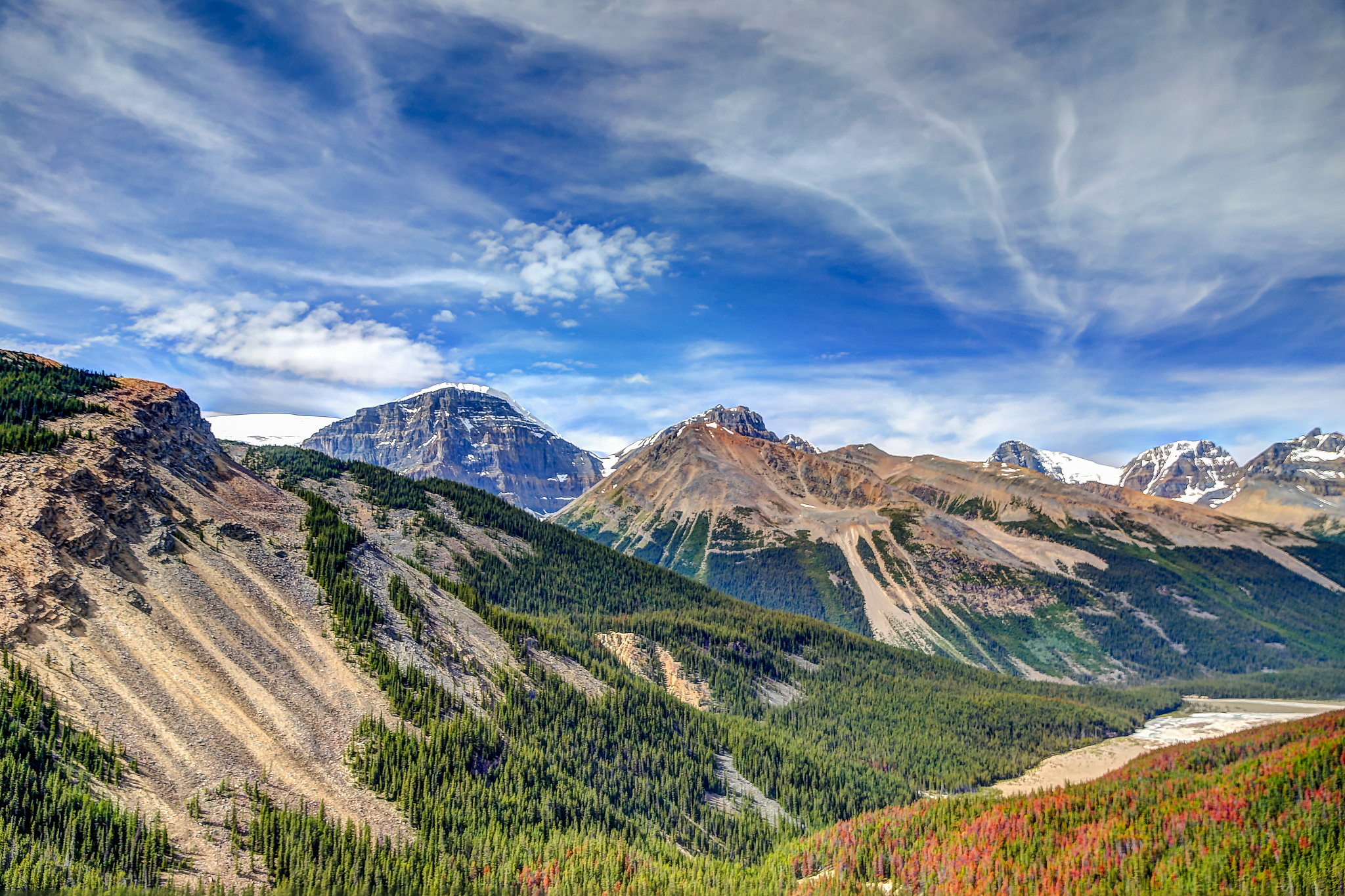 landscapes of the rocky mountains in jasper national park