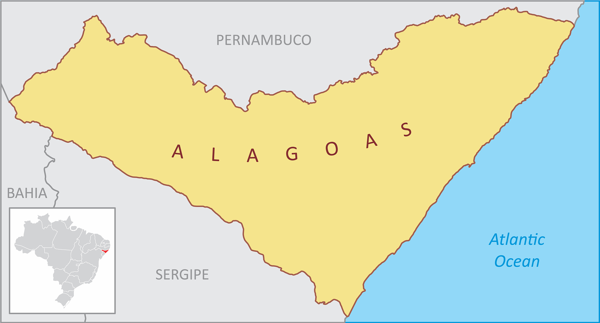 alagoas state region map