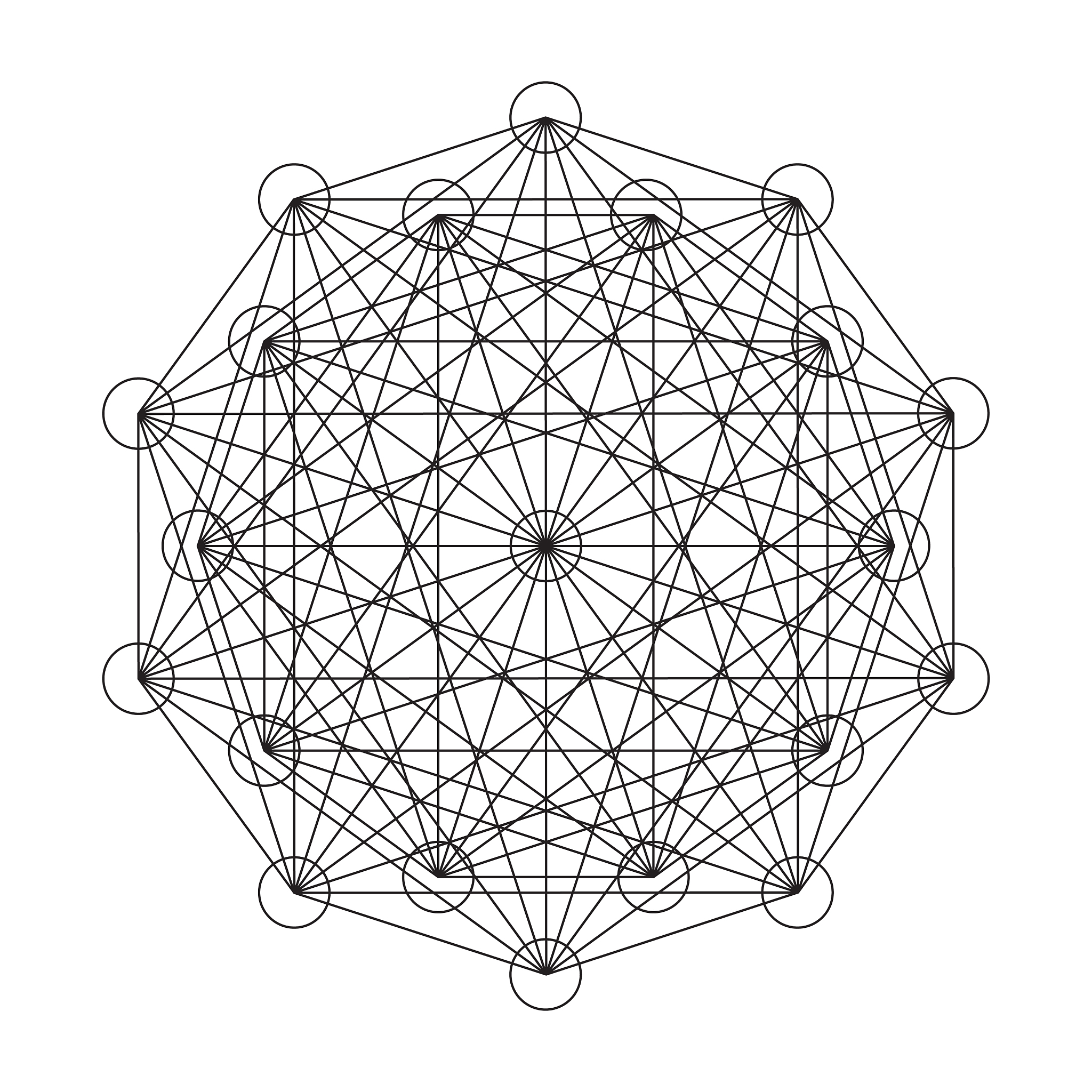 interwoven pattern of geometric shapes