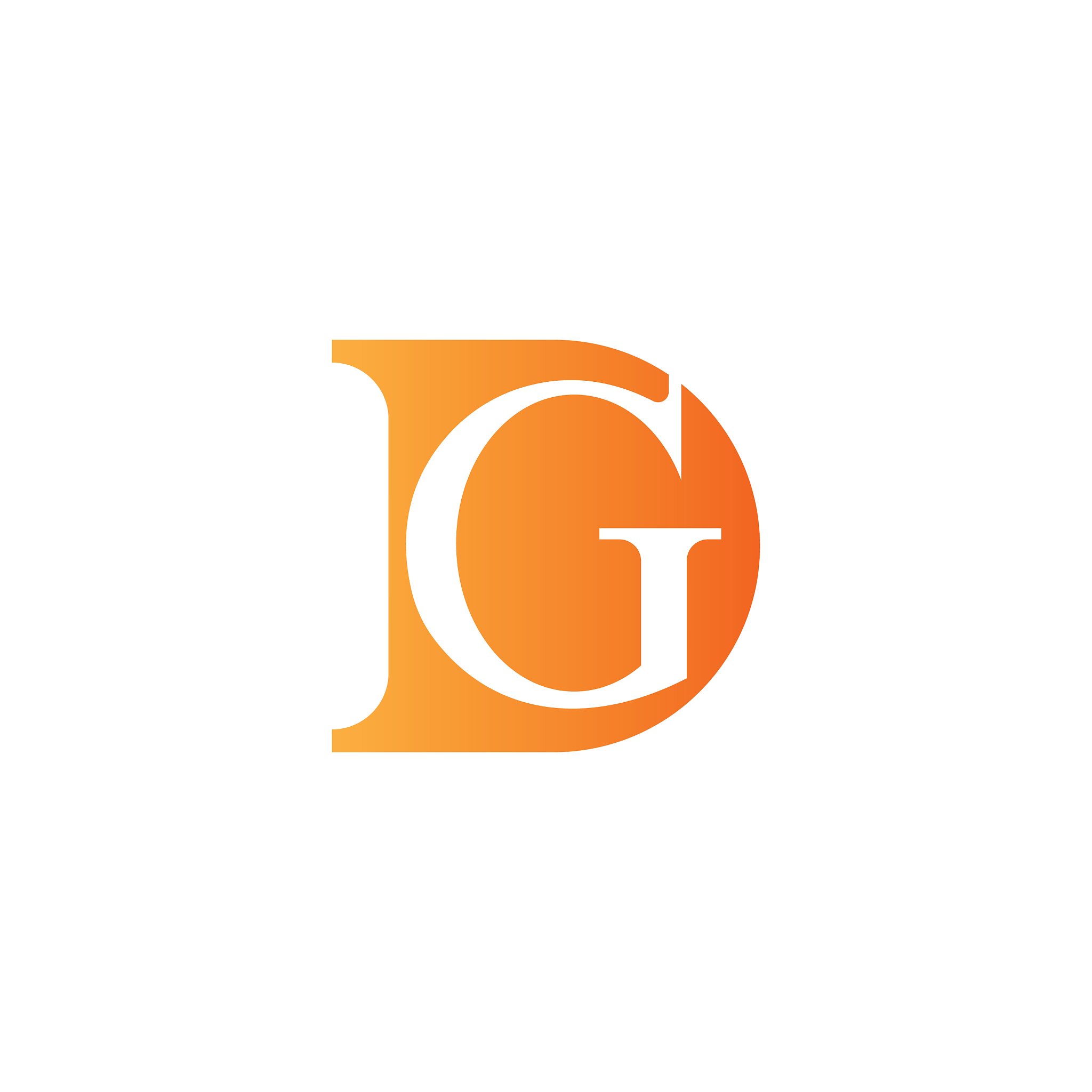 initial letter gd or dg logo design template