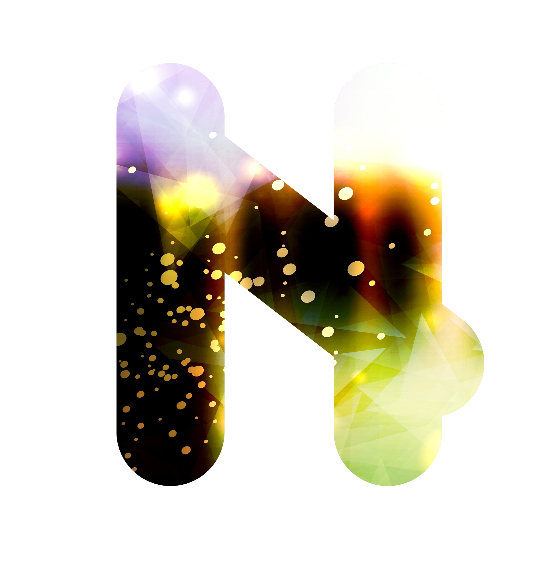 abstract geometric letter