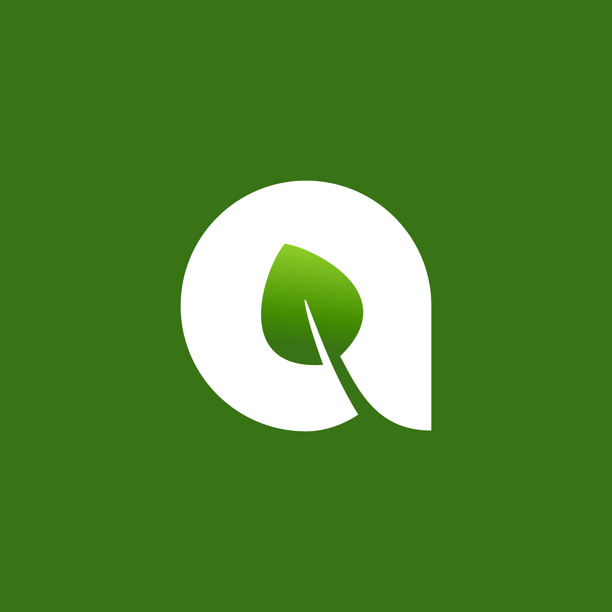 letter a eco leaves logo icon design template