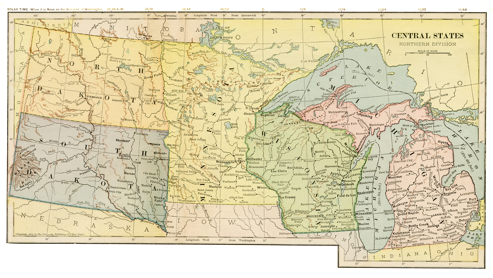 map central states  1899