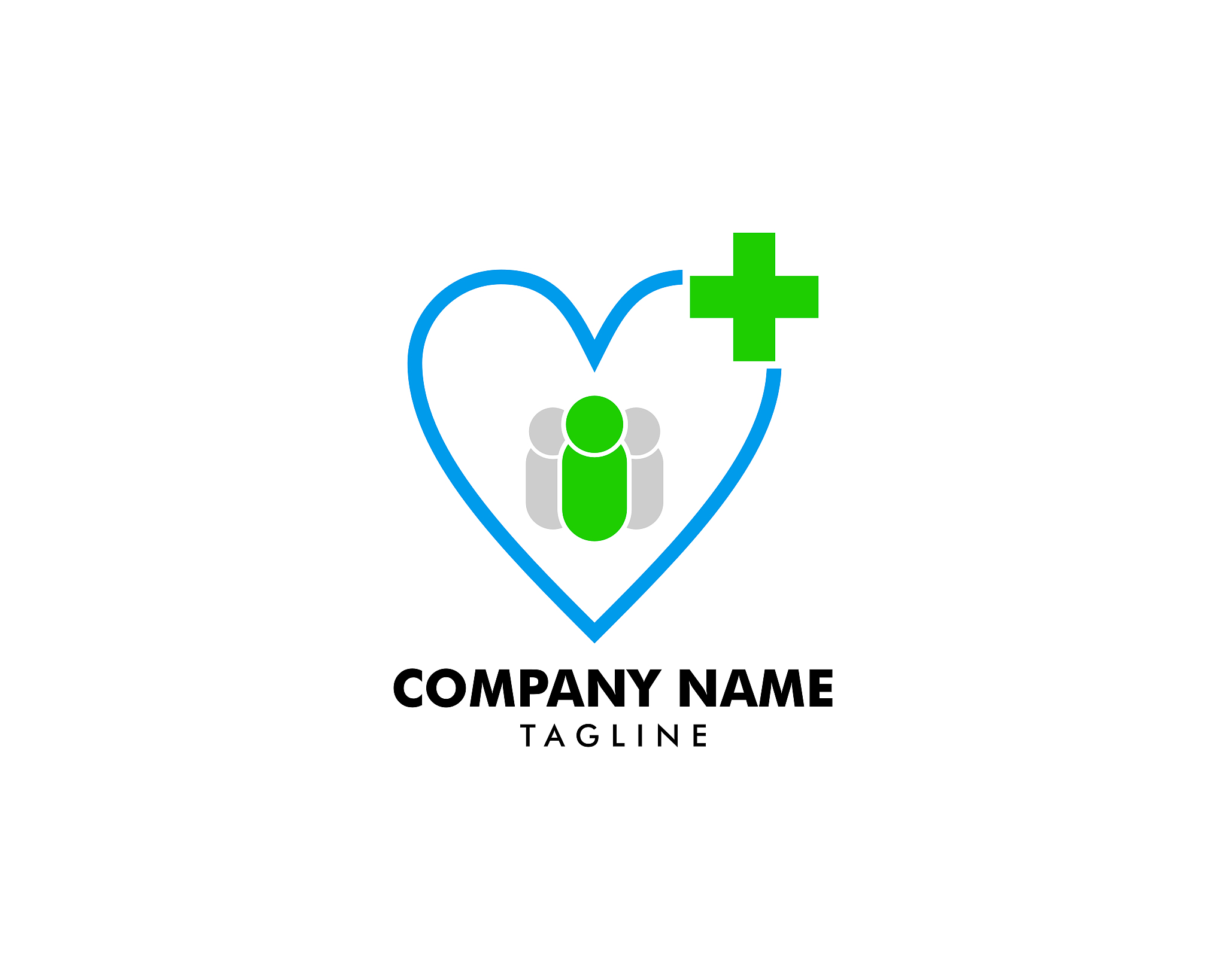 medical people care symbol template