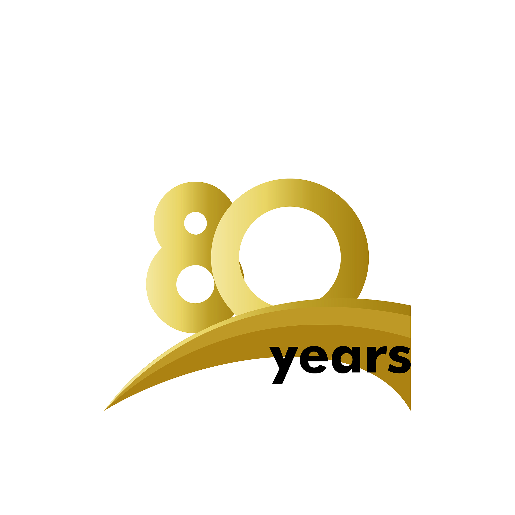 80 years anniversary vector template design illustration
