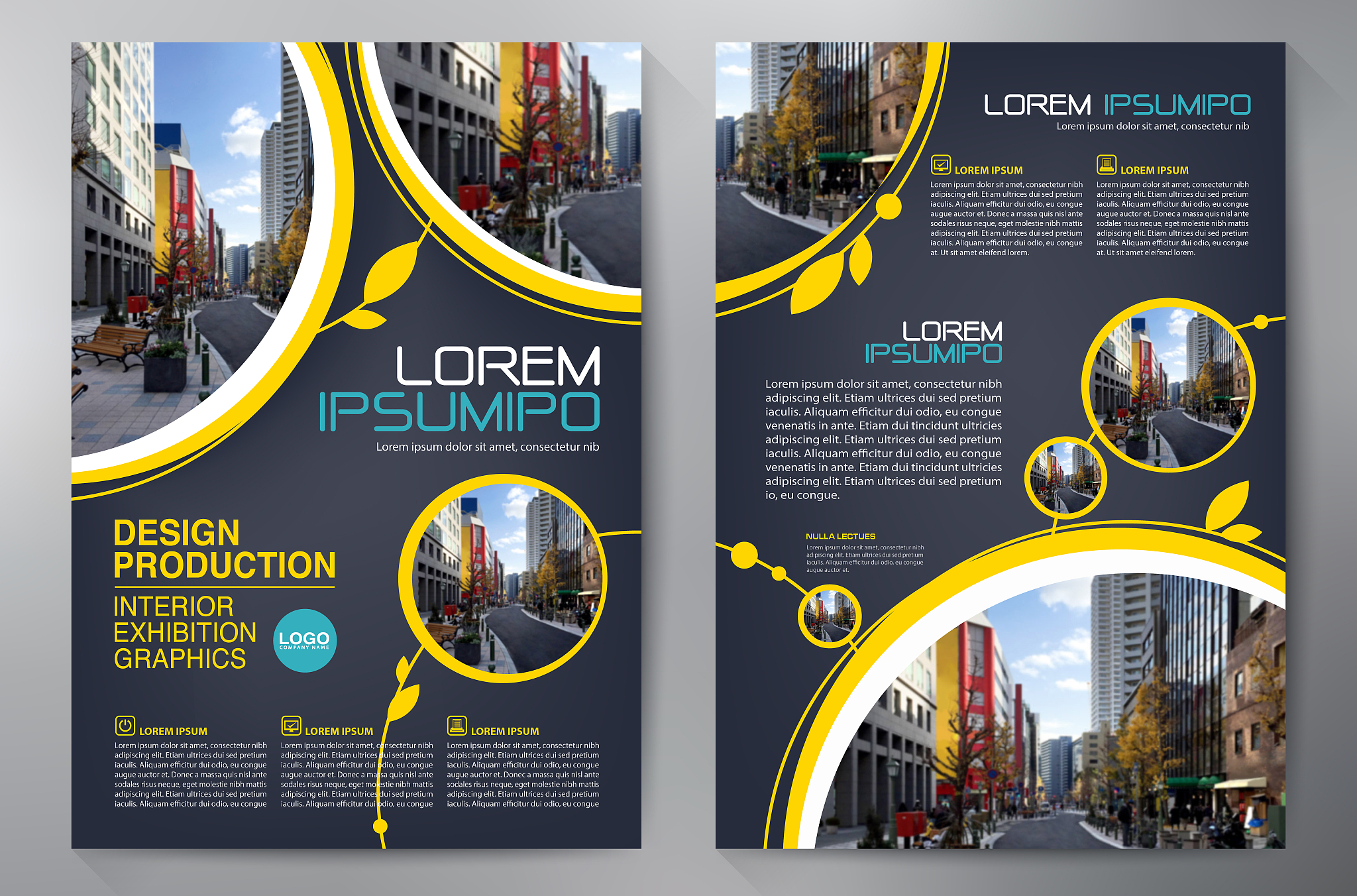 business brochure. flyer design. leaflets a4 template. cover boo