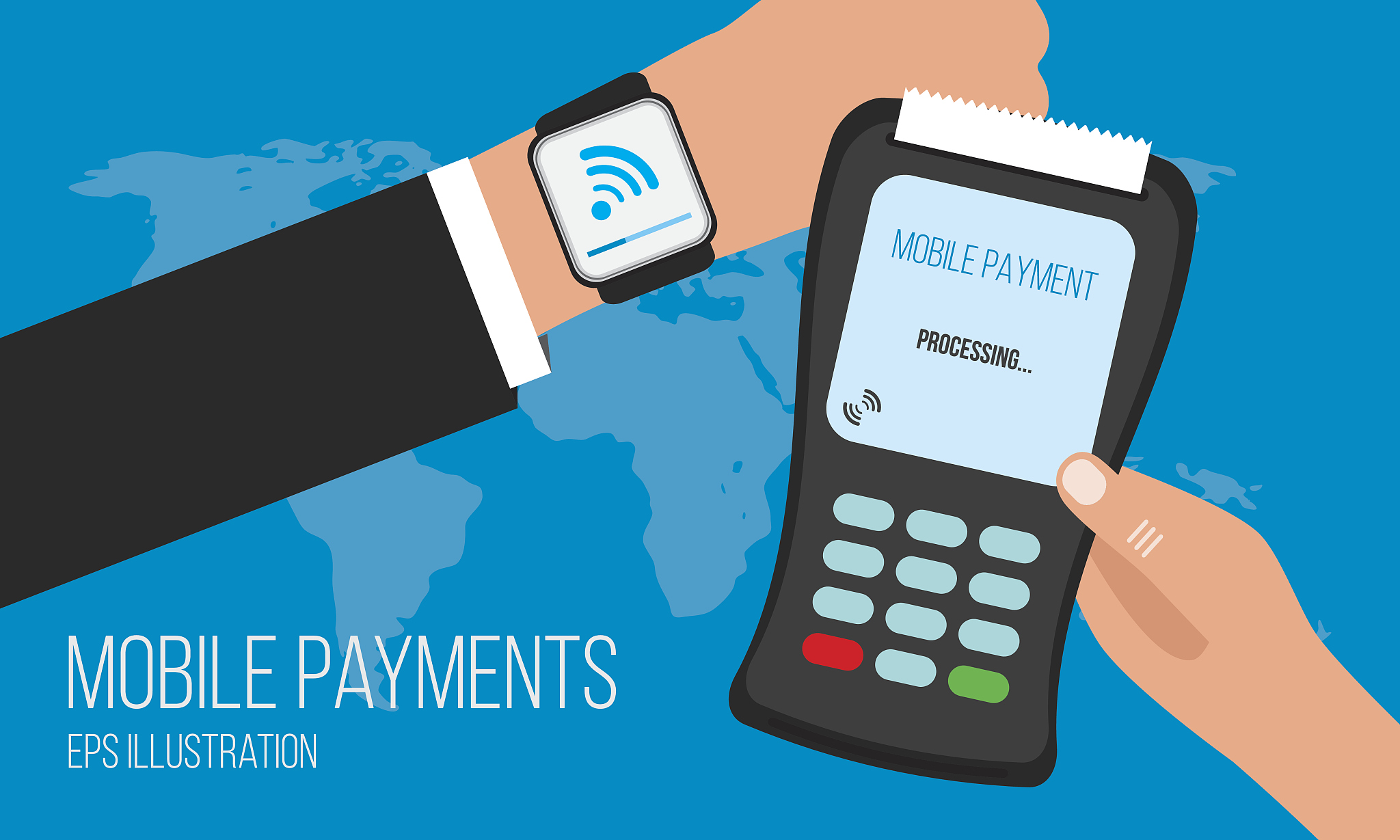 mobile payments with smart watch, communication technology conce