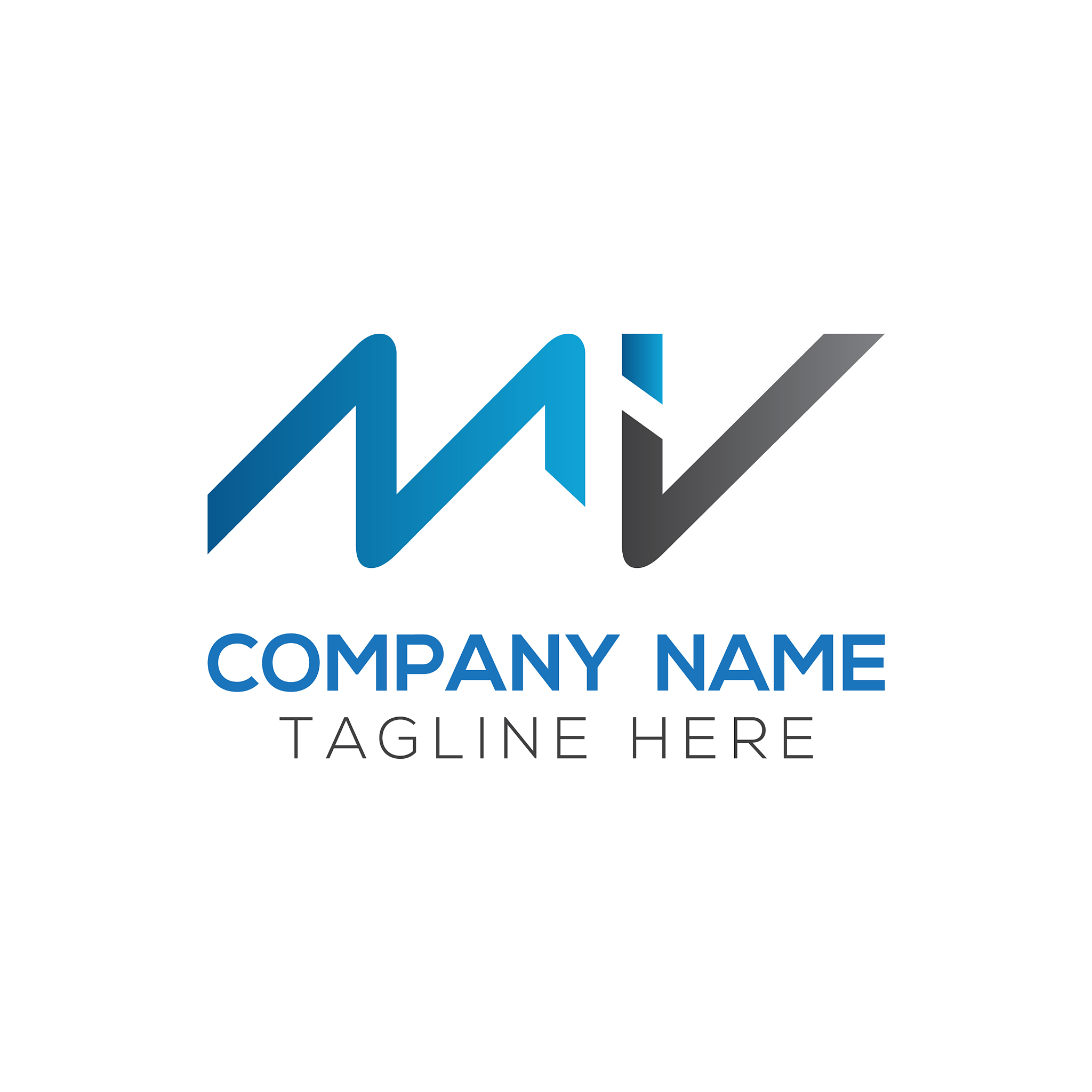 initial mw letter logo design template abstract