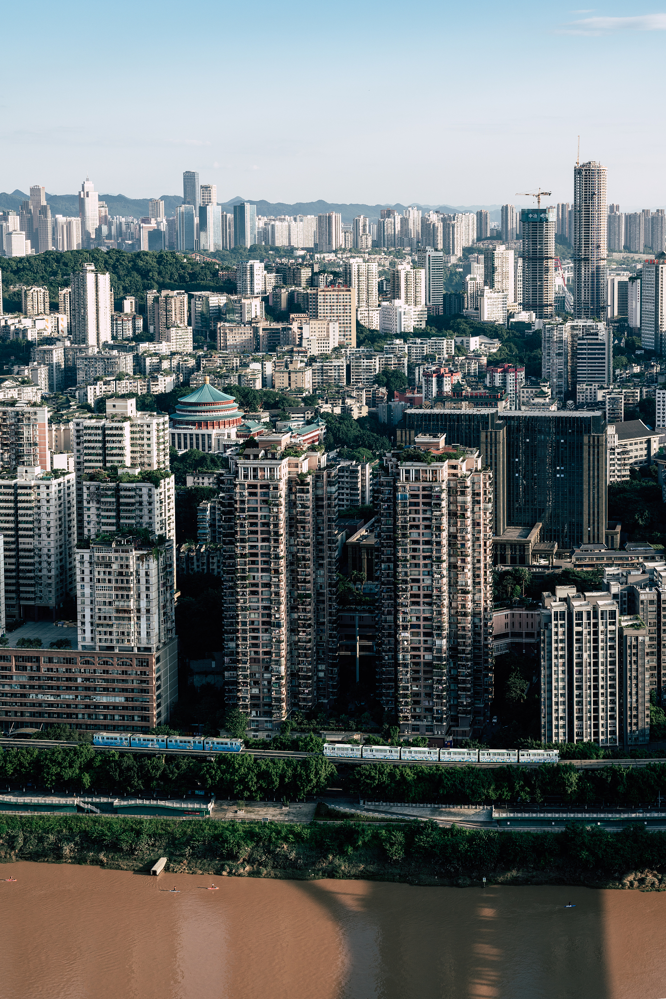 重庆立体城市大礼堂旅游建筑交通