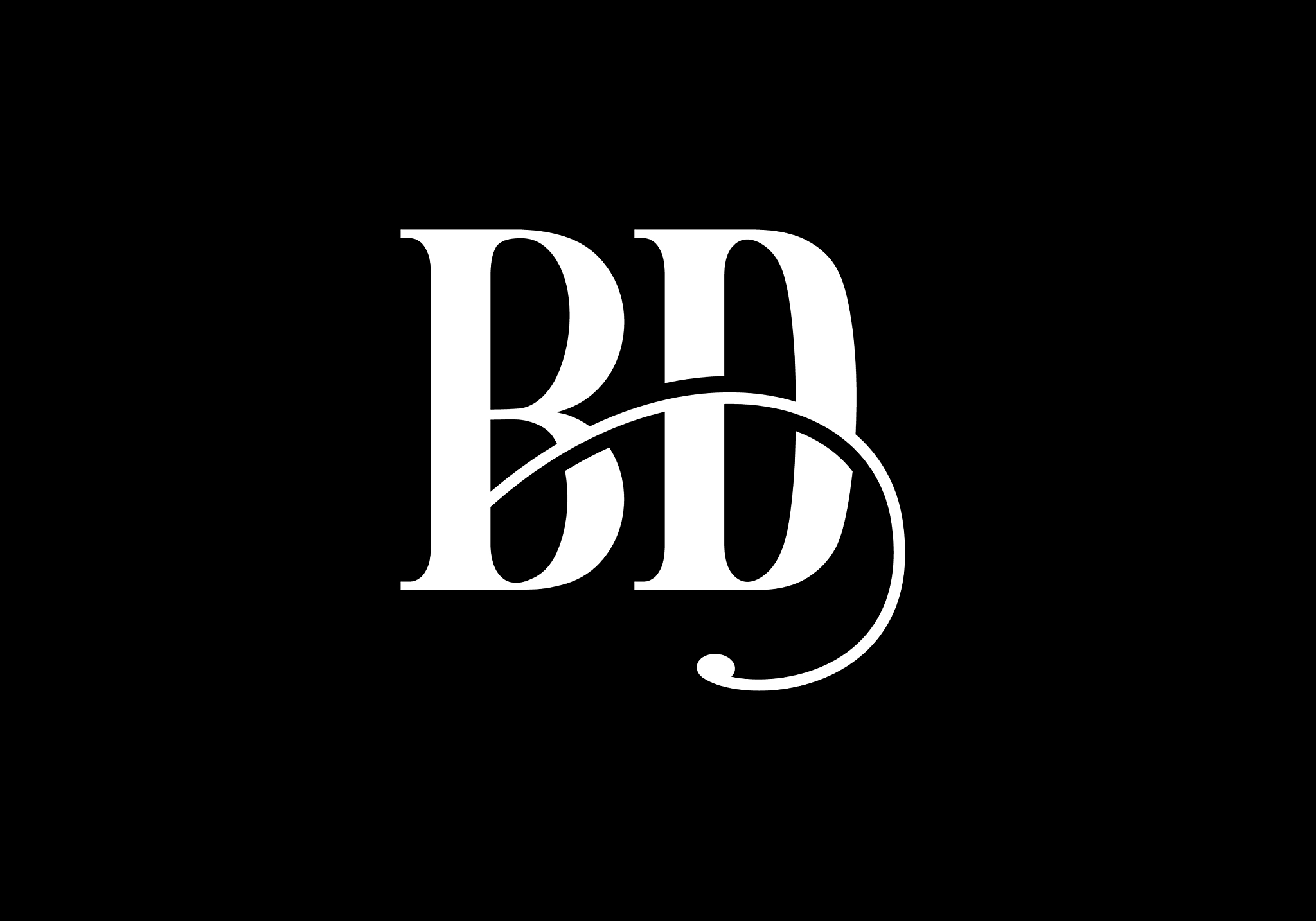 initial monogram letter b d logo design template