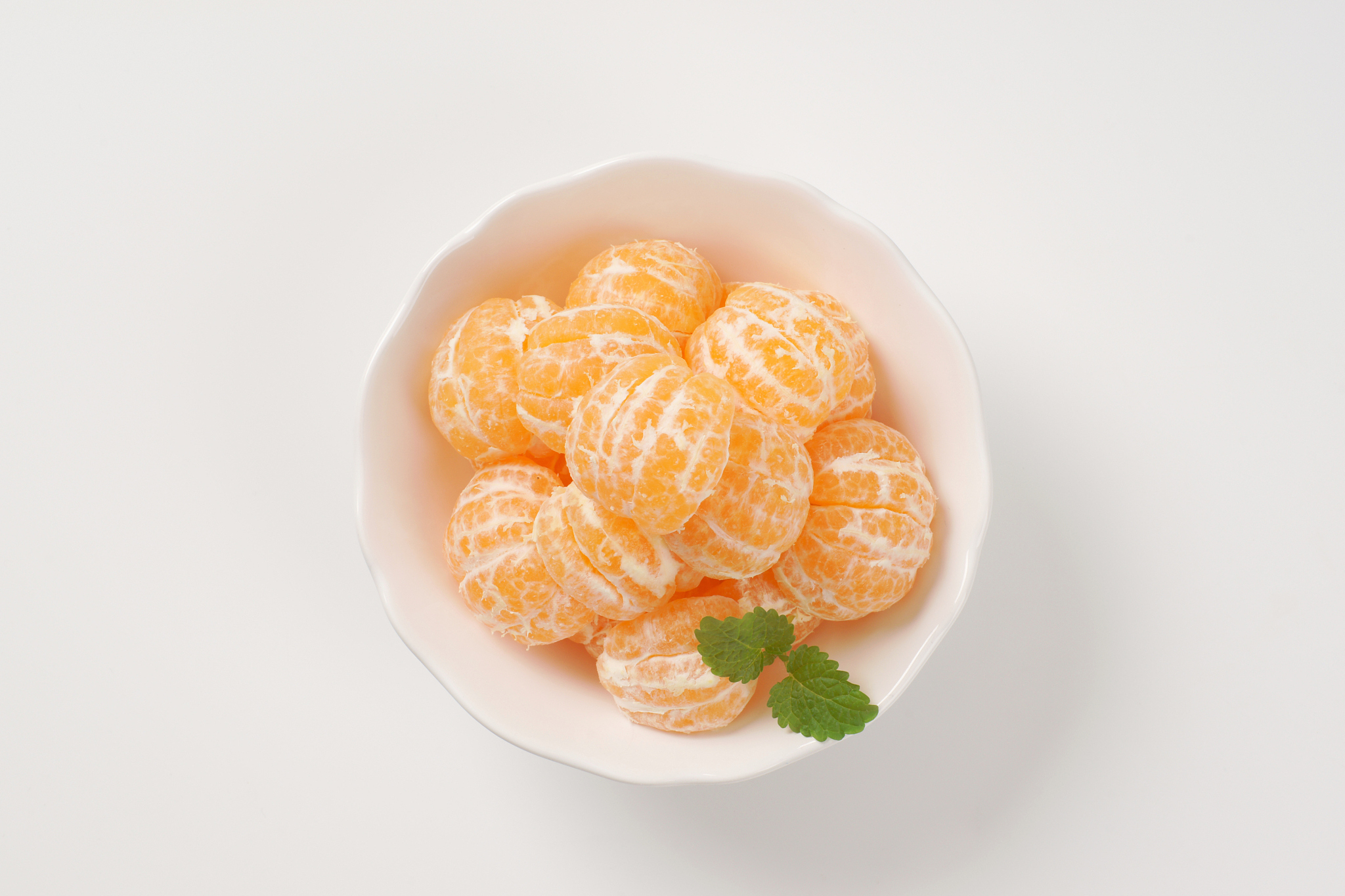 fresh peeled tangerines