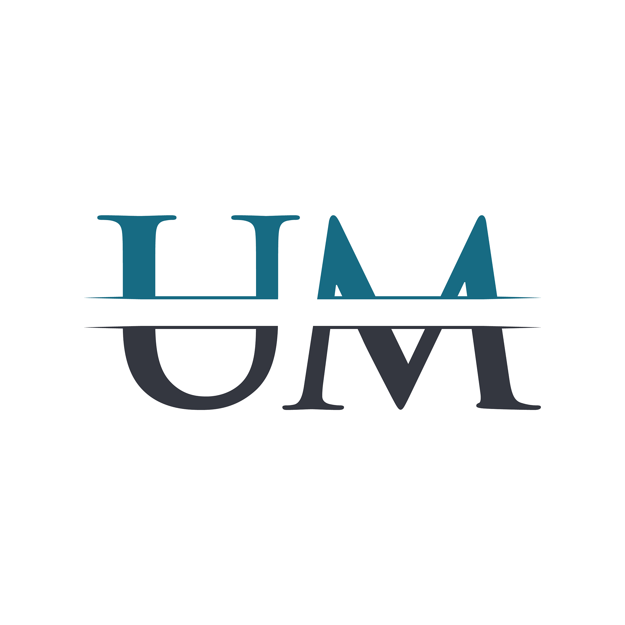 initial letter um logo design template um letter